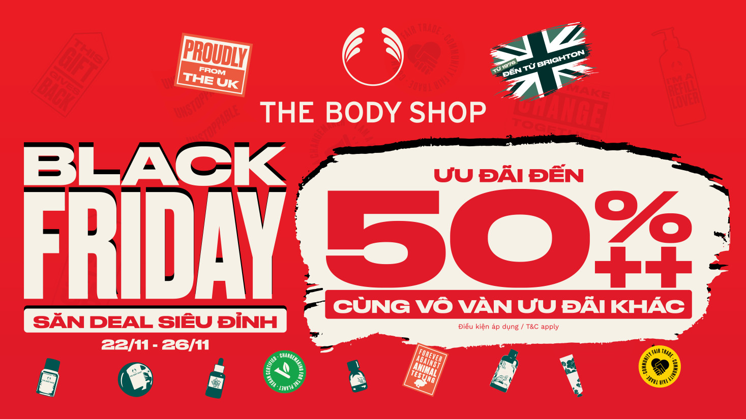BLACK FRIDAY IS FINALLY HERE – THE BODY SHOP SALE UP TO 50%