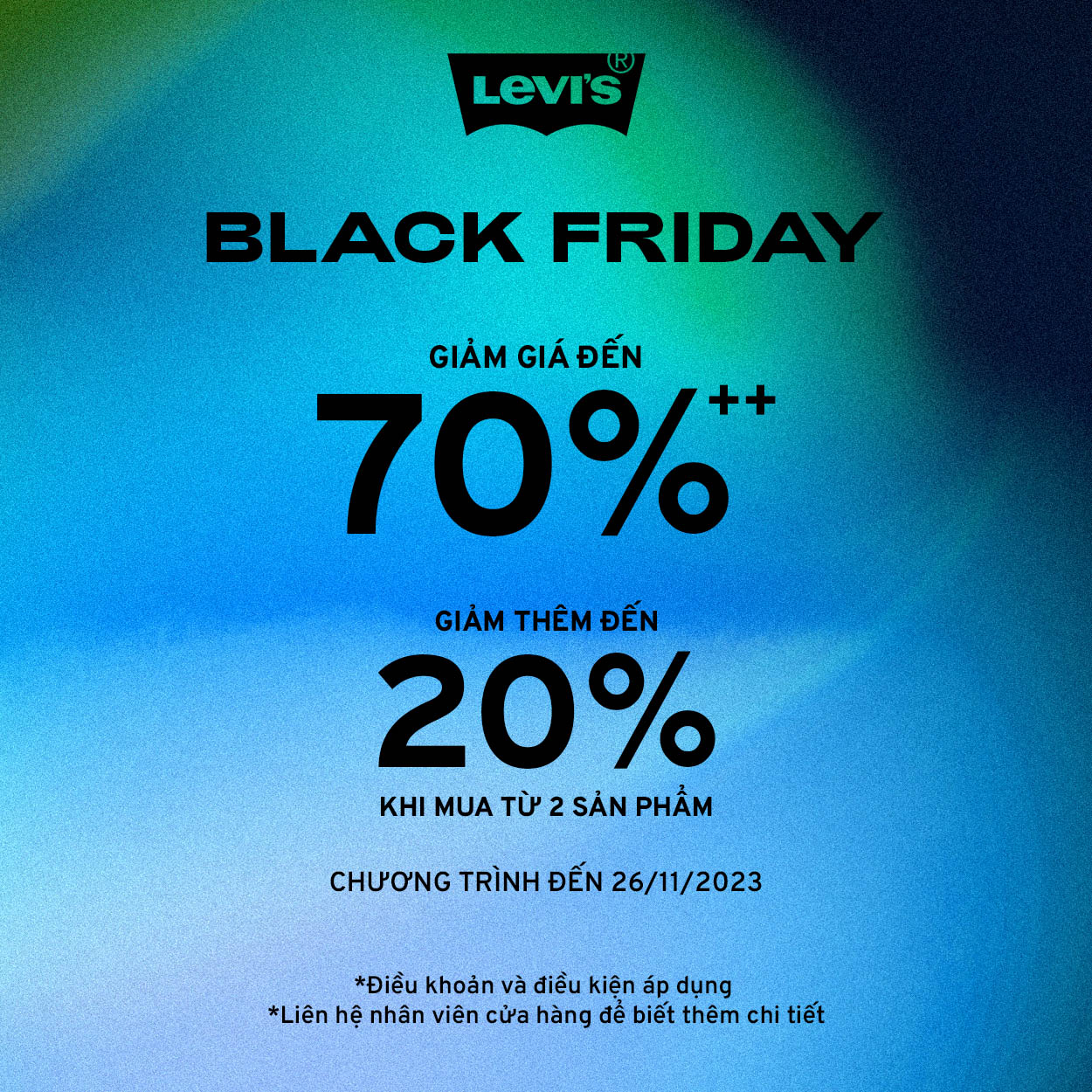 LEVI’S BLACK FRIDAY – SALE UP TO 70%++