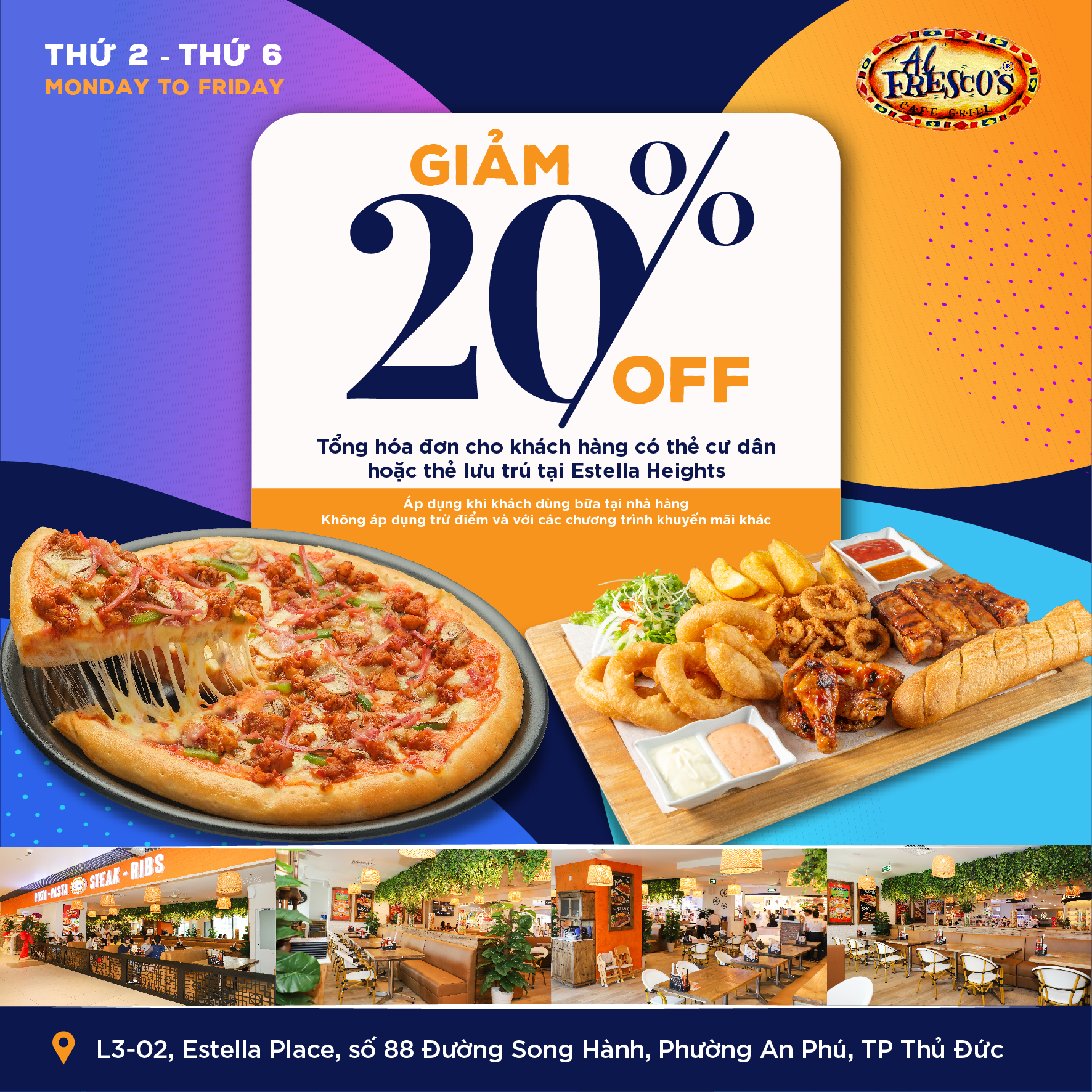 20% DISCOUNT ON THE TOTAL BILL – AN EXCLUSIVE DEAL FOR ESTELLA HEIGHTS RESIDENTS