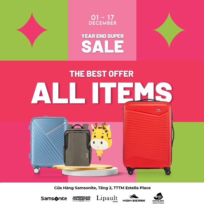 🔥 𝐘𝐄𝐀𝐑 𝐄𝐍𝐃 𝐒𝐔𝐏𝐄𝐑 𝐒𝐀𝐋𝐄 - SALE OFF all items at House Of Samsonite store