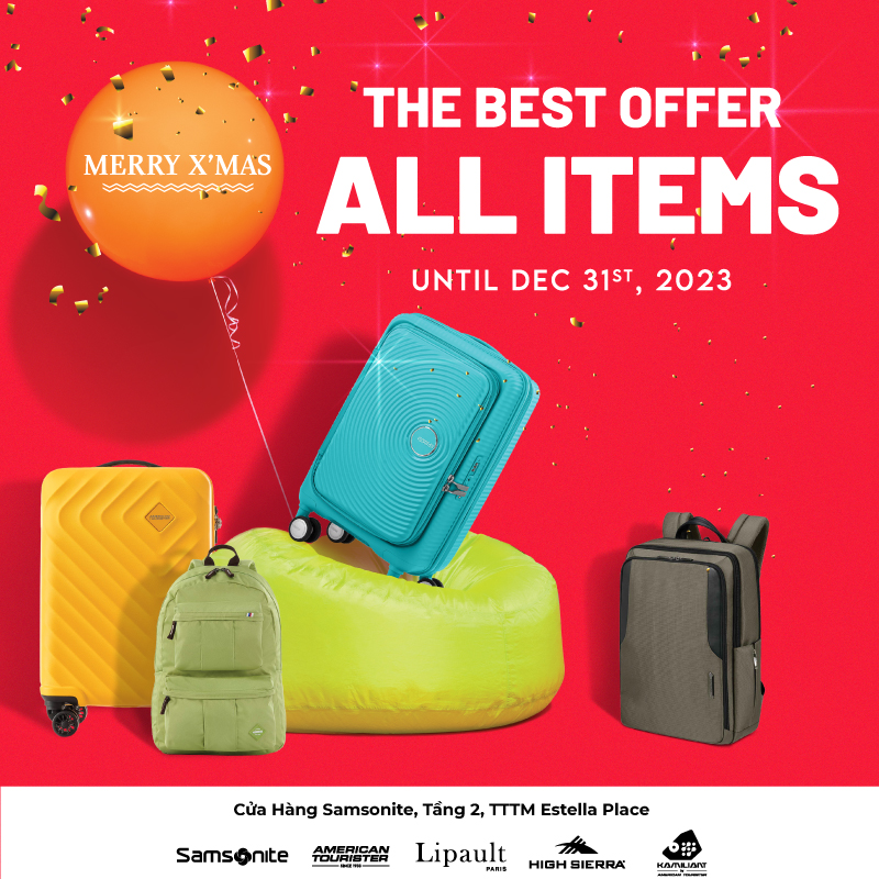 🎄 𝐌𝐄𝐑𝐑𝐘 𝐗𝐌𝐀𝐒! - FIND OUT SPECIAL PRICE ALL ITEMS AT HOUSE OF SAMSONITE STORE