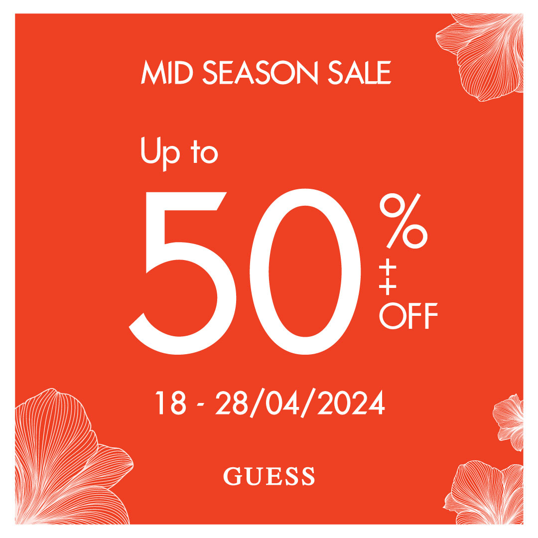 GUESS - MID SEASON SALE UP TO 50%++