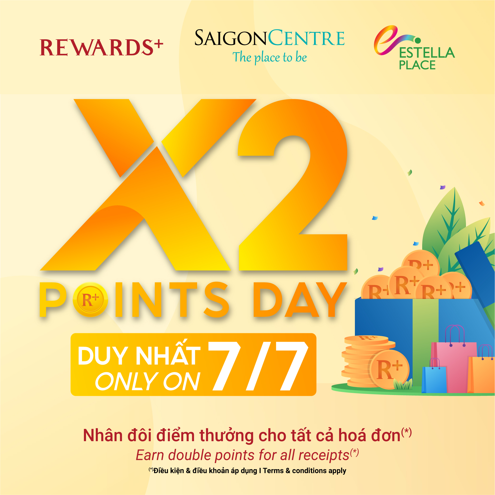 EARN DOUBLE POINTS FOR ALL RECEIPTS ON 7/7