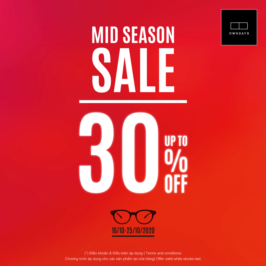 OWNDAYS MID SEASON SALE - UP TO 30% OFF