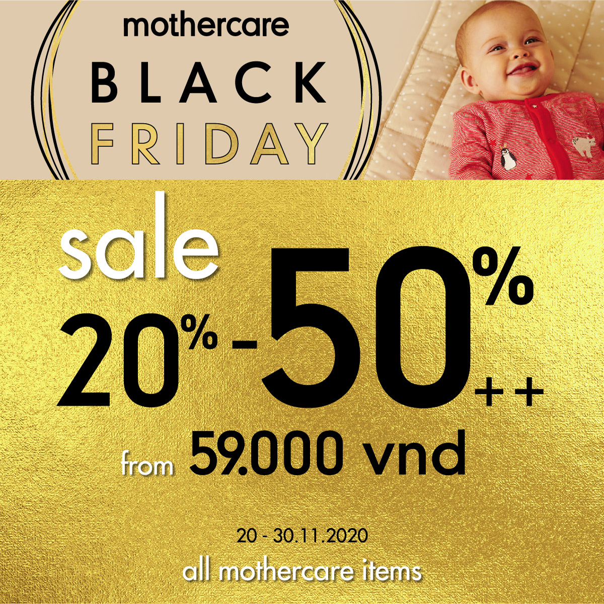 MOTHERCARE BLACK FRIDAY SALE ALL ITEMS FROM 59,000 VND