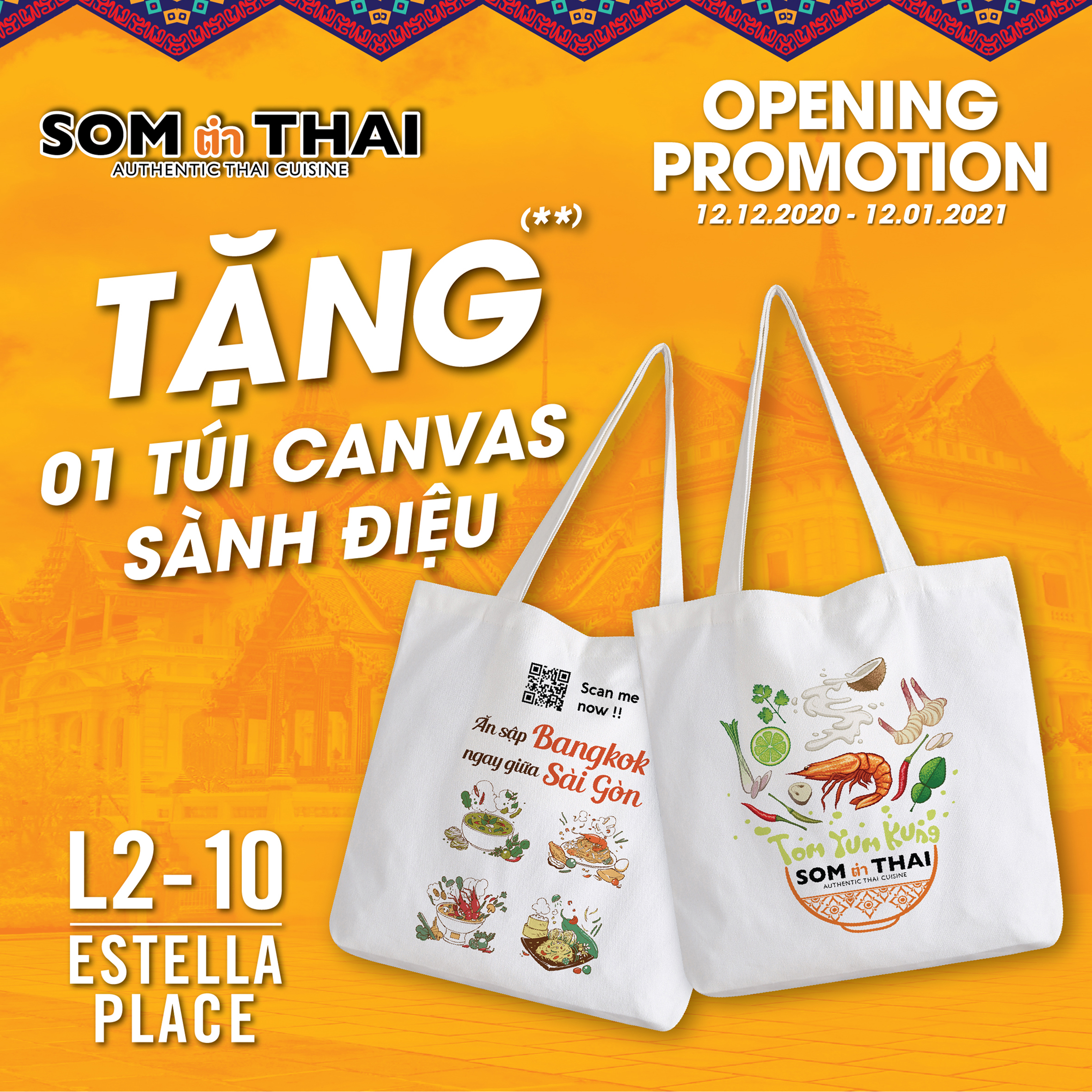 GRAND OPENING SOM ตำ THAI – ESTELLA PLACE IS OFFICIALLY OPENED IN 12.12.2020