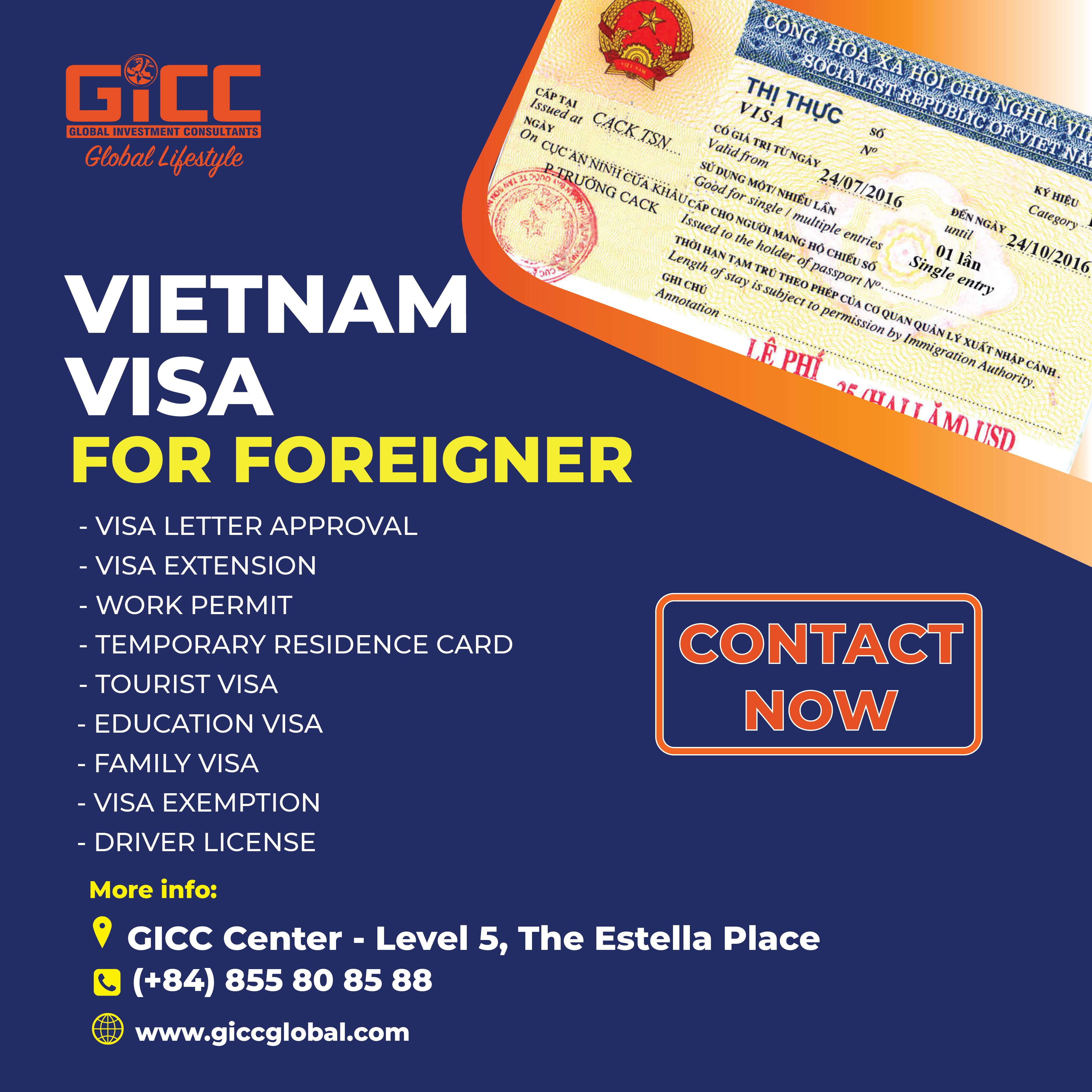 DỊCH VỤ VISA CHO NGƯỜI NƯỚC NGOÀI