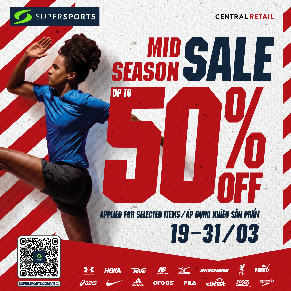 MID-SEASON SALE UP TO 50% UP AT SUPERSPORTS🎉