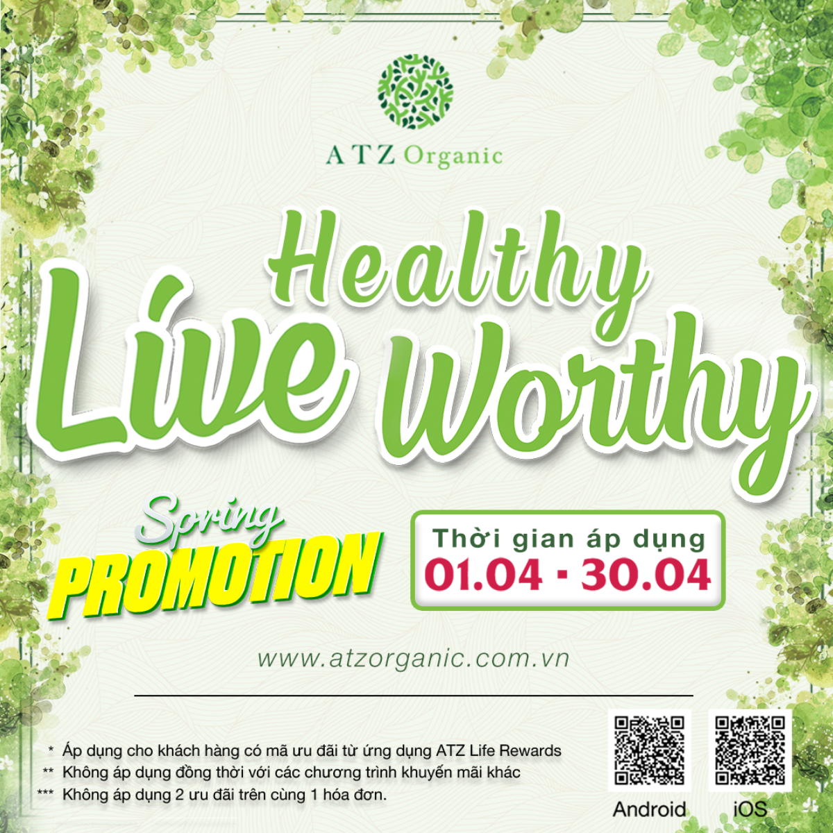 LIVE HEALTHY, LIVE WORTHY WITH ATZ ORGANIC