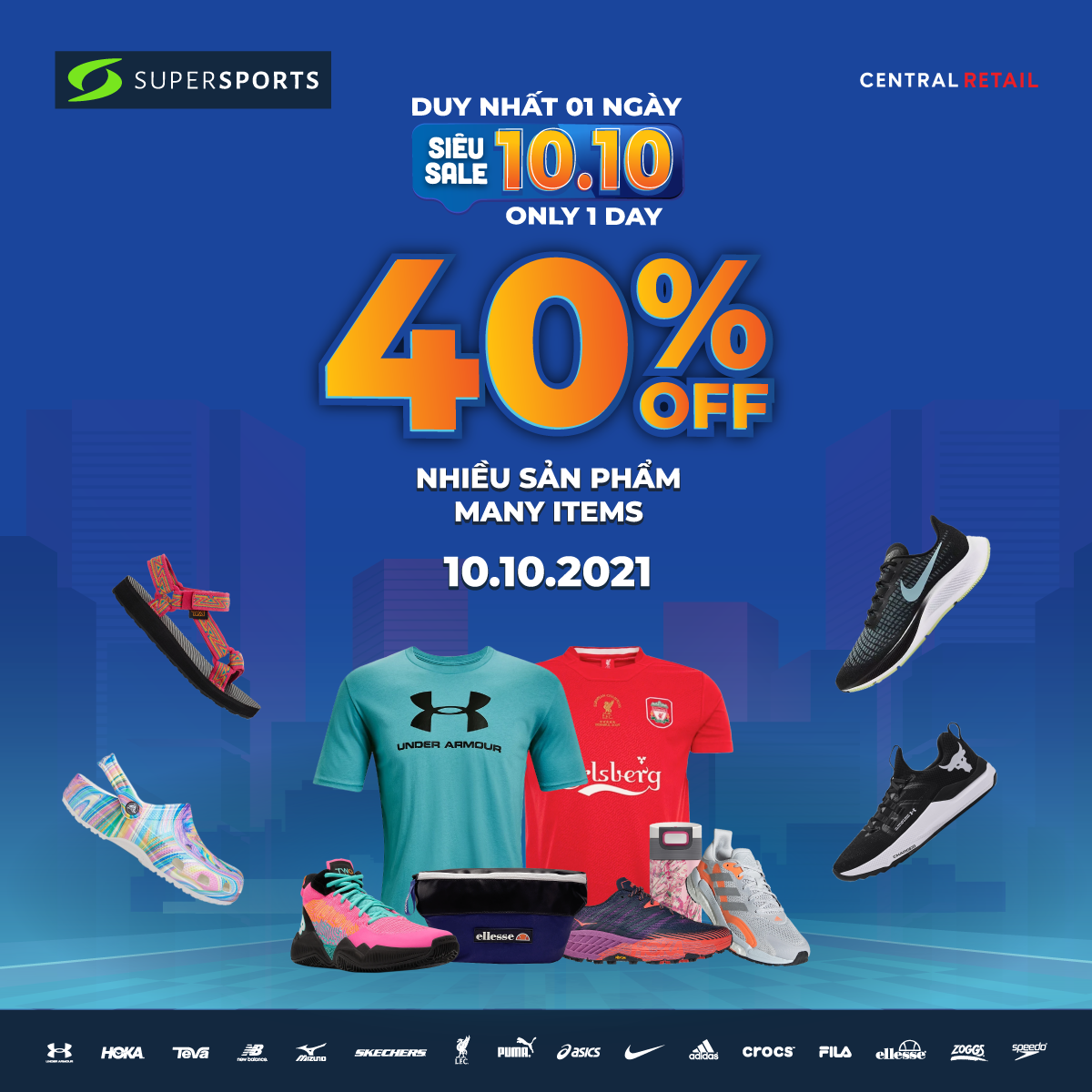 ⚡️SIÊU SALE 10.10 - GIẢM 40% NHIỀU SẢN PHẨM TẠI SUPERSPORTS