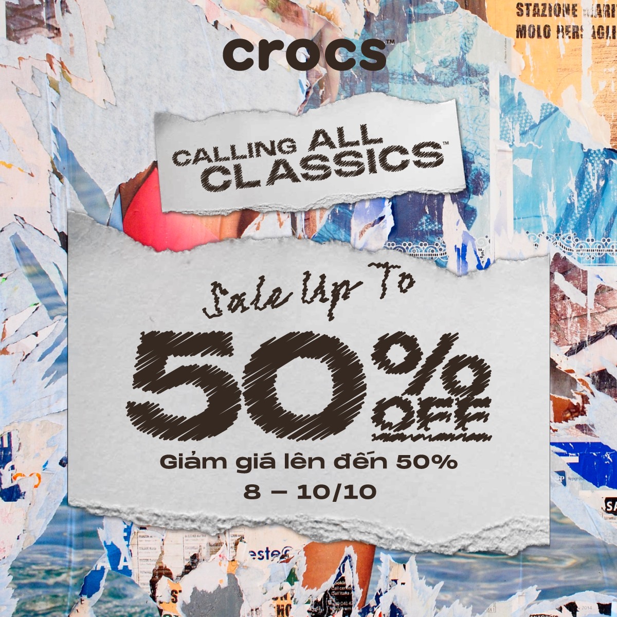 SHOPPING DAY 10.10 – CROCS SALE OFF TO 50%