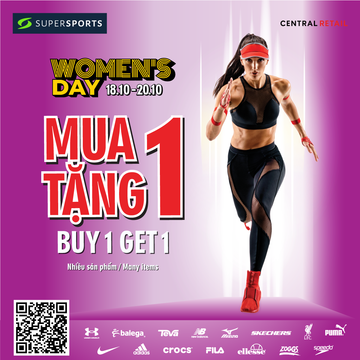 HAPPY WOMEN’S DAY – BUY 1 GET 1 MANY SUPER GREAT DEALS AT SUPERSPORTS