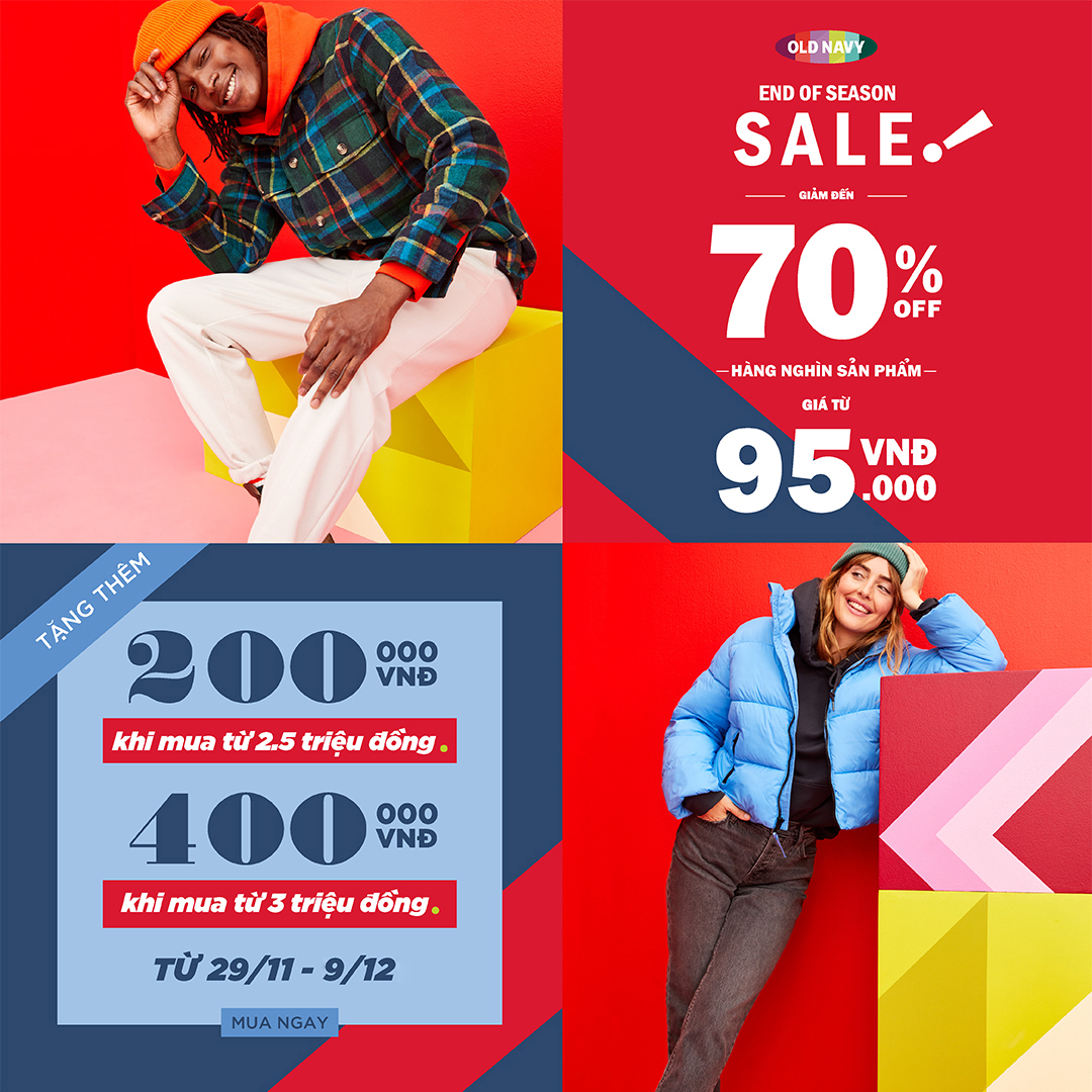 OLD NAVY END OF SEASON SALE UP TO 70%