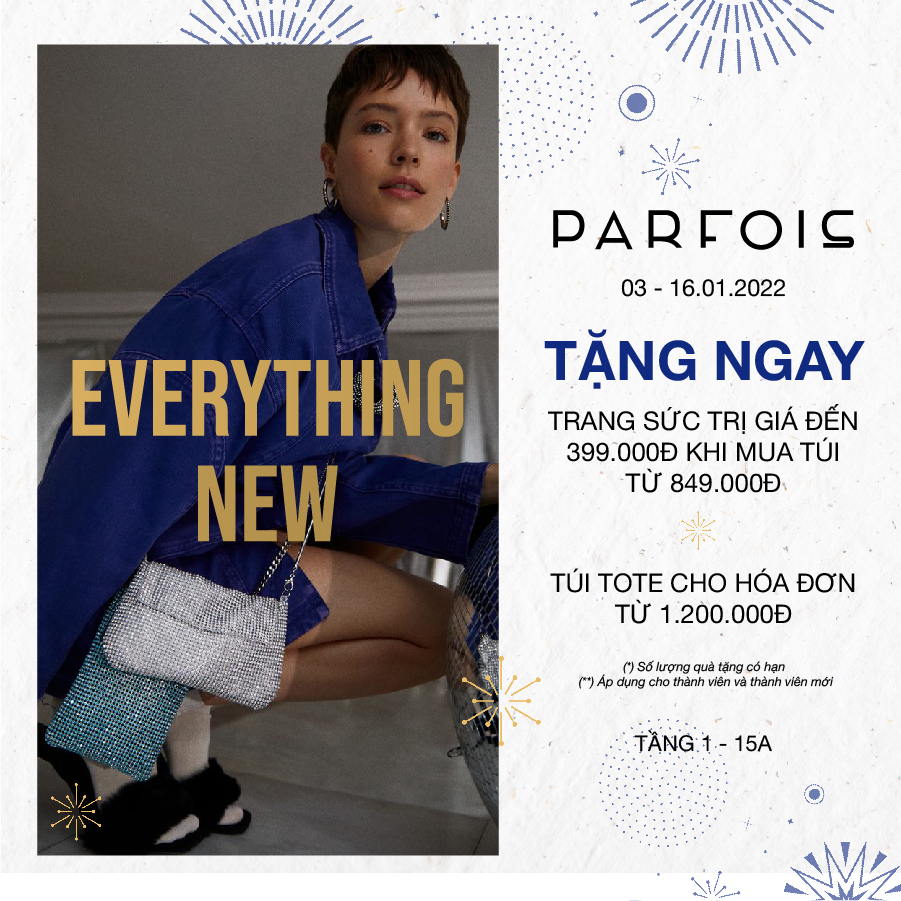 EVERYTHING NEW – RECEIVE SPECIAL GIFTS FROM PARFOIS UP TO 399K