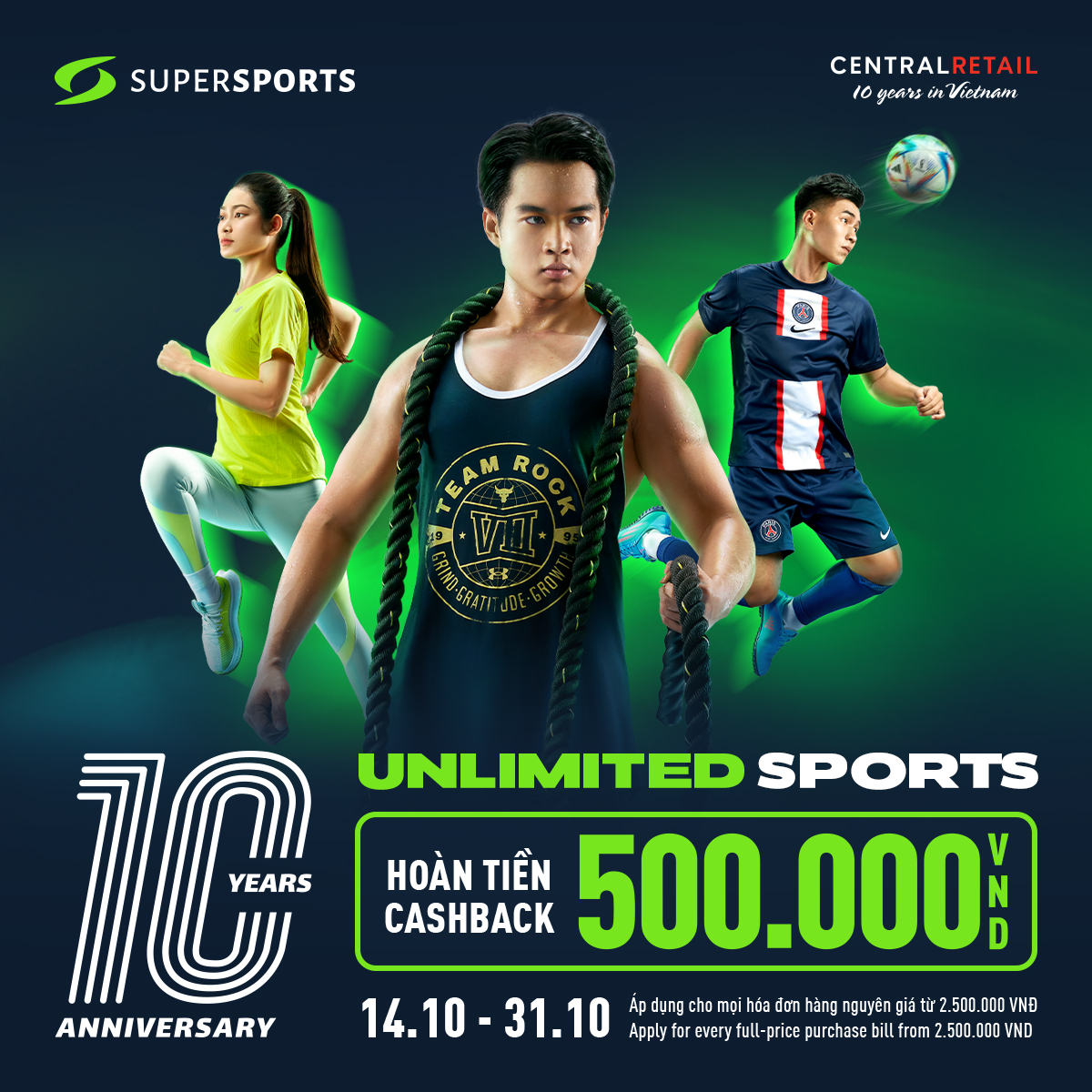 HAPPY 10TH BIRTHDAY SUPERSPORTS, UNLIMITED OFFER: CASHBACK UP TO 500K🥳🥳