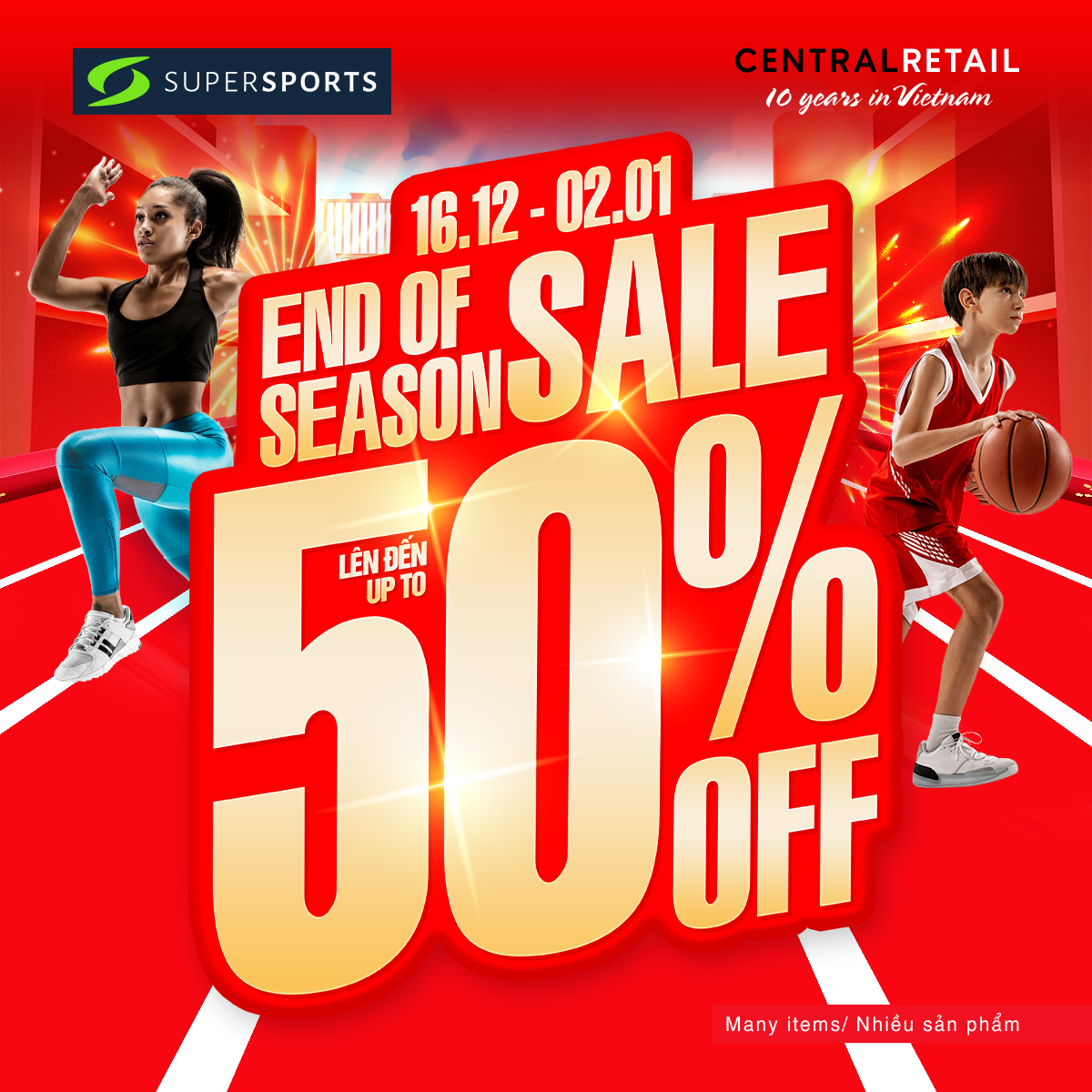 SUPERSPORTS: SIÊU SALE HÀNG HIỆU - SĂN DEAL HOÀNH TRÁNG ĐẾN 50%