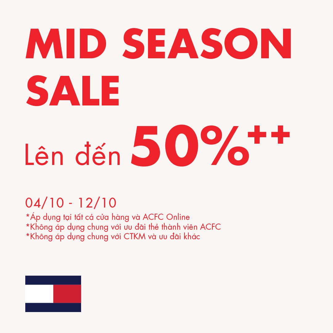 🤩TOMMY HILFIGER MID SEASON SALE - UP TO 50%++🤩