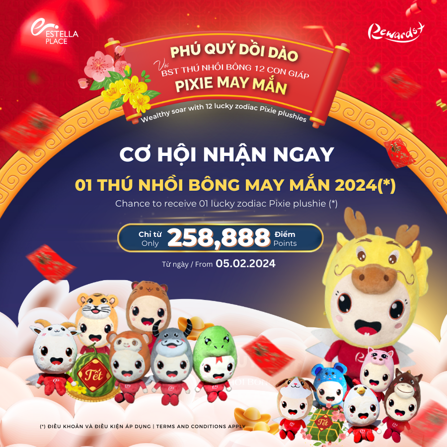 💖😍️🎊 GET A LUCKY PLUSHIE HOME WITH YOU, ONLY FROM 258,888 POINTS