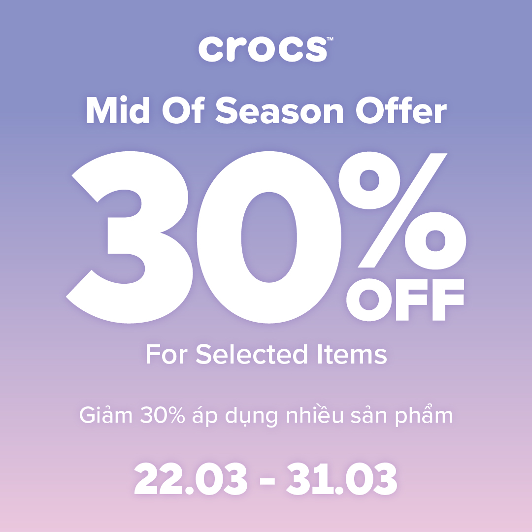 CROCS MID OF SEASON OFFER😍30% OFF ON MANY HOT ITEMS🔥