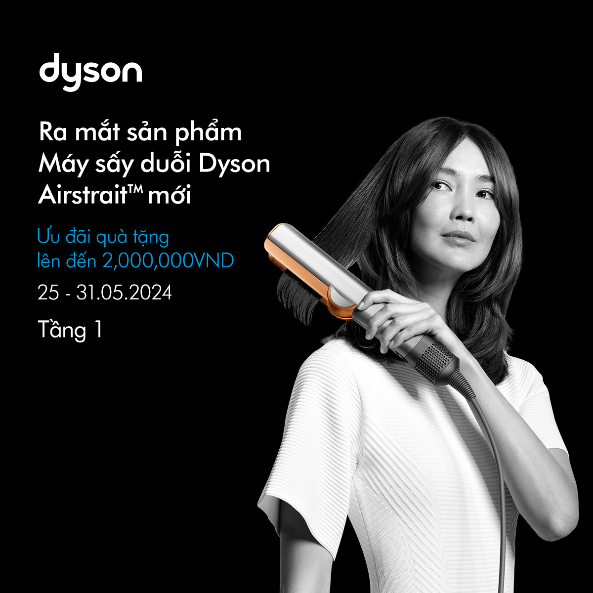 🎉DYSON RA MẮT SẢN PHẨM MÁY SẤY DUỖI DYSON AIRSTRAIT - NHẬN NGAY QUÀ TẶNG TIẾT KIỆM ĐẾN 2.000.000 VNĐ🎉