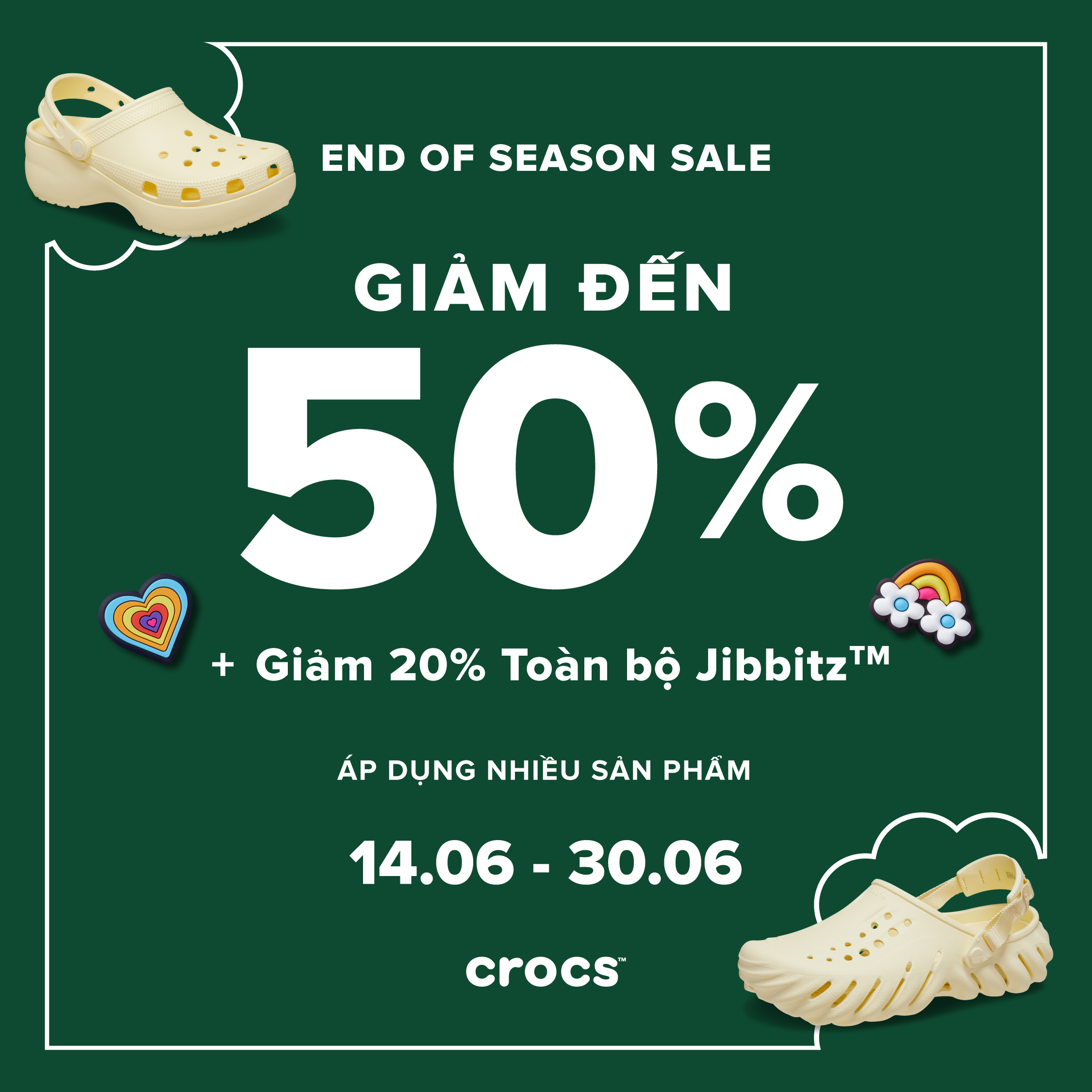 END OF SEASON SALE ĐẾN RỒI ĐÂY CROCS FANS ƠI 👇