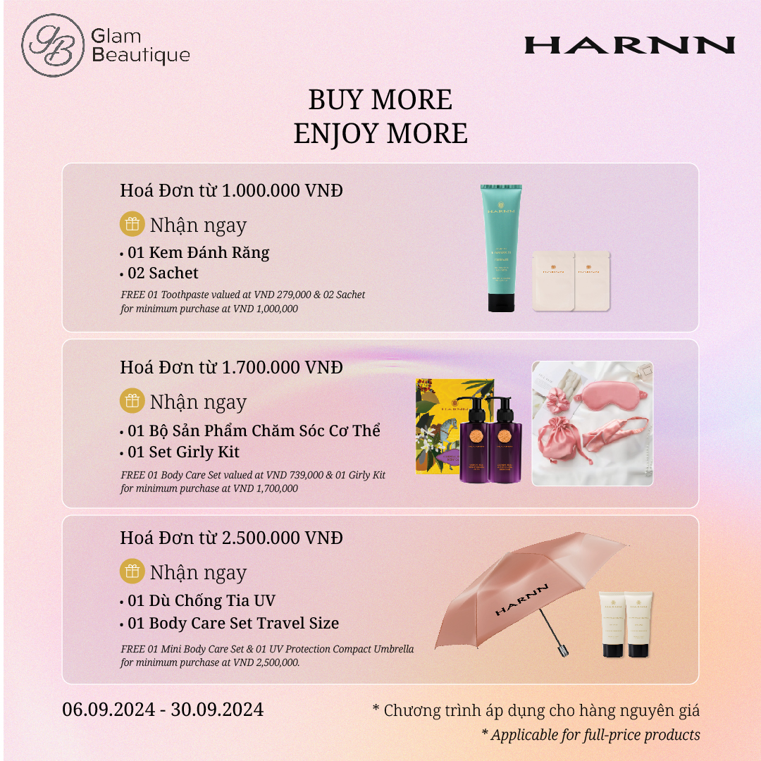 BUY MORE ENJOY MORE - HARNN VIETNAM x GLAM BEAUTIQUE