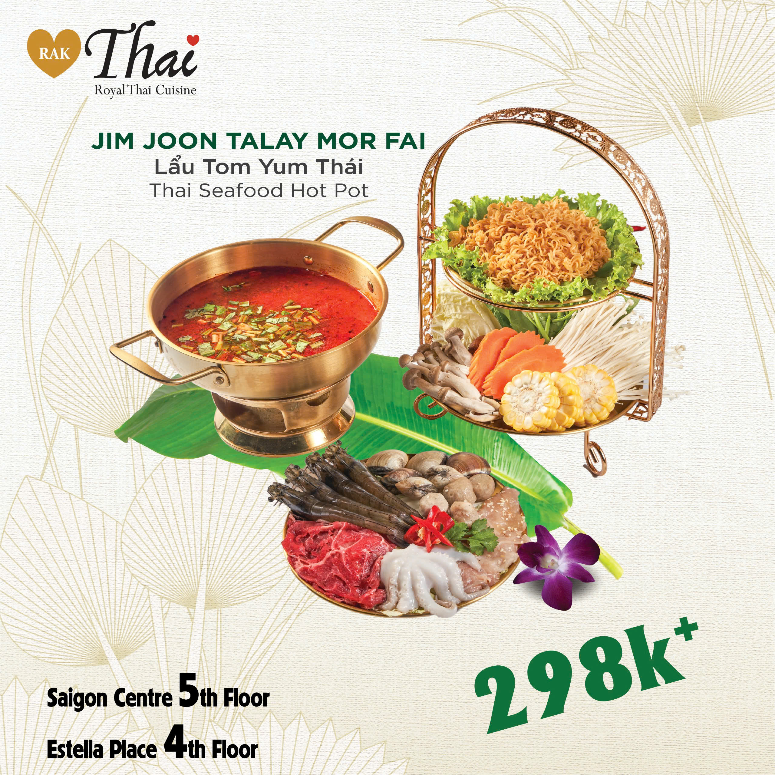 LẨU THÁI HẢI SẢN GIÁ MỚI CHỈ 298K+