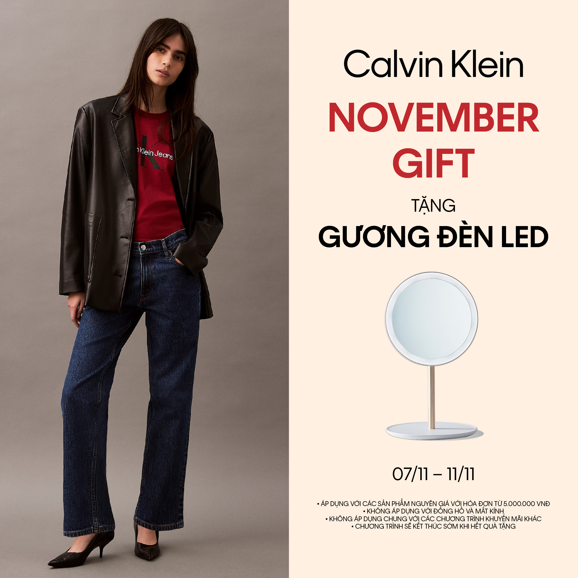 💥 CALVIN KLEIN - NOVEMBER GIFT - TẶNG GƯƠNG ĐÈN LED  💥