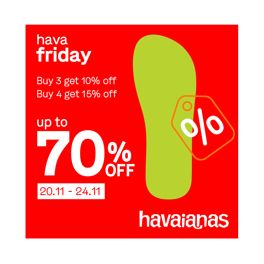 🤩 BLACK FRIDAY BÙNG NỔ DEAL - HAVAIANAS CHIÊU ĐÃI HÀNG LOẠT SẢN PHẨM ĐỈNH NÓC VỚI GIÁ GIẢM KỊCH TRẦN 🤩