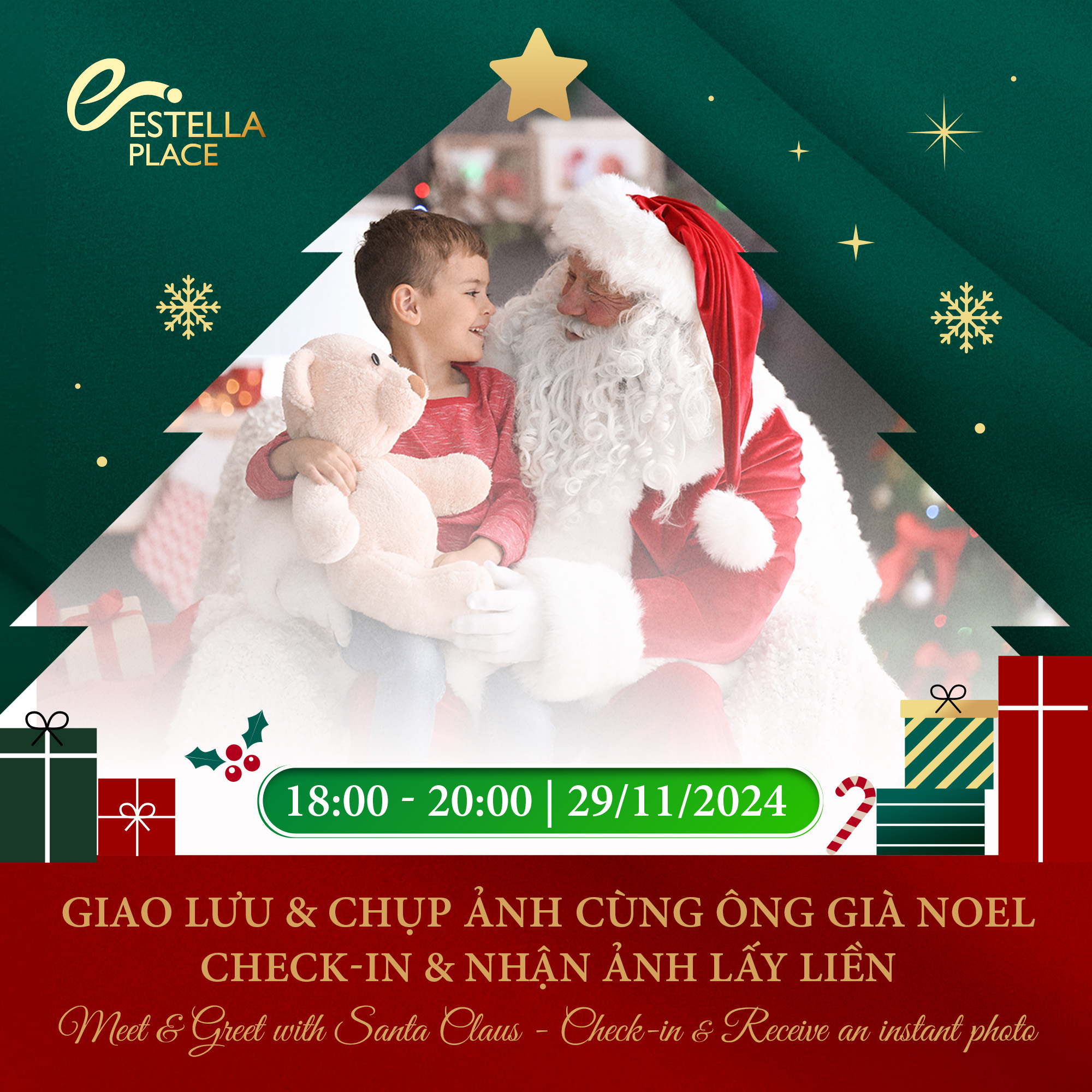 🎅MEET & GREET WITH SANTA CLAUS 📸CHECK-IN & RECEIVE AN INSTANT PHOTO