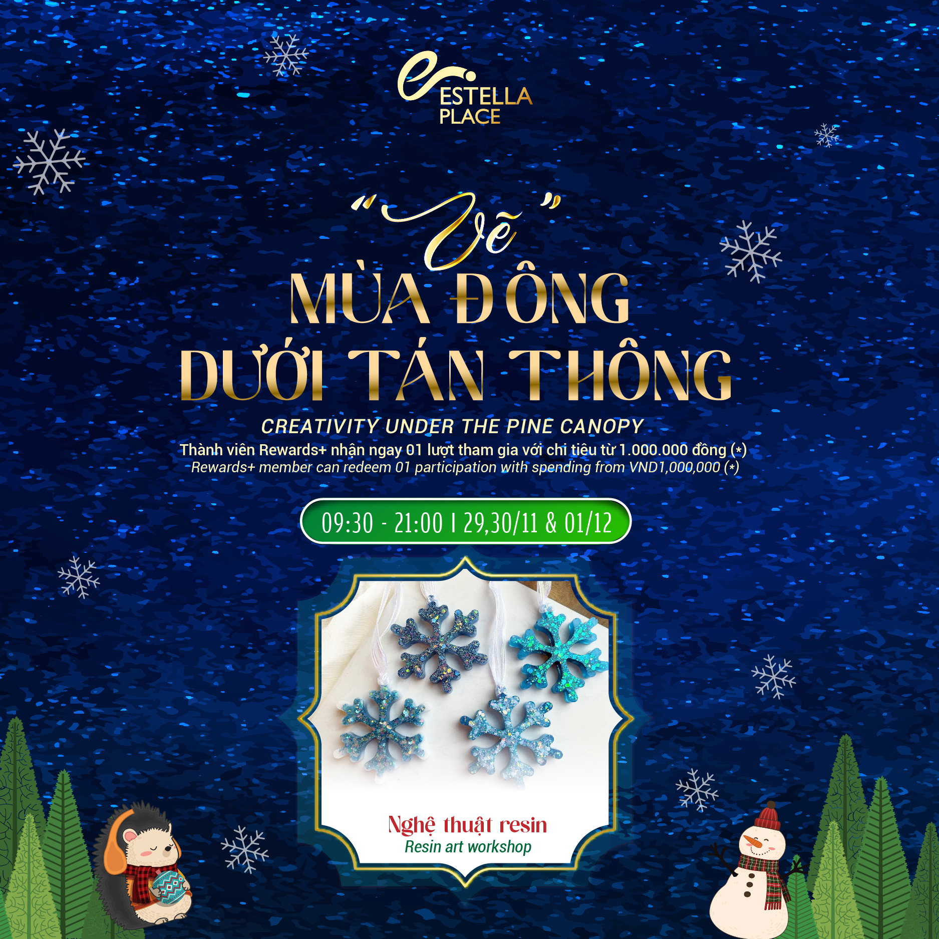 🎨“VẼ” MÙA ĐÔNG DƯỚI TÁN THÔNG🎄 – KÌ 2: NGHỆ THUẬT RESIN