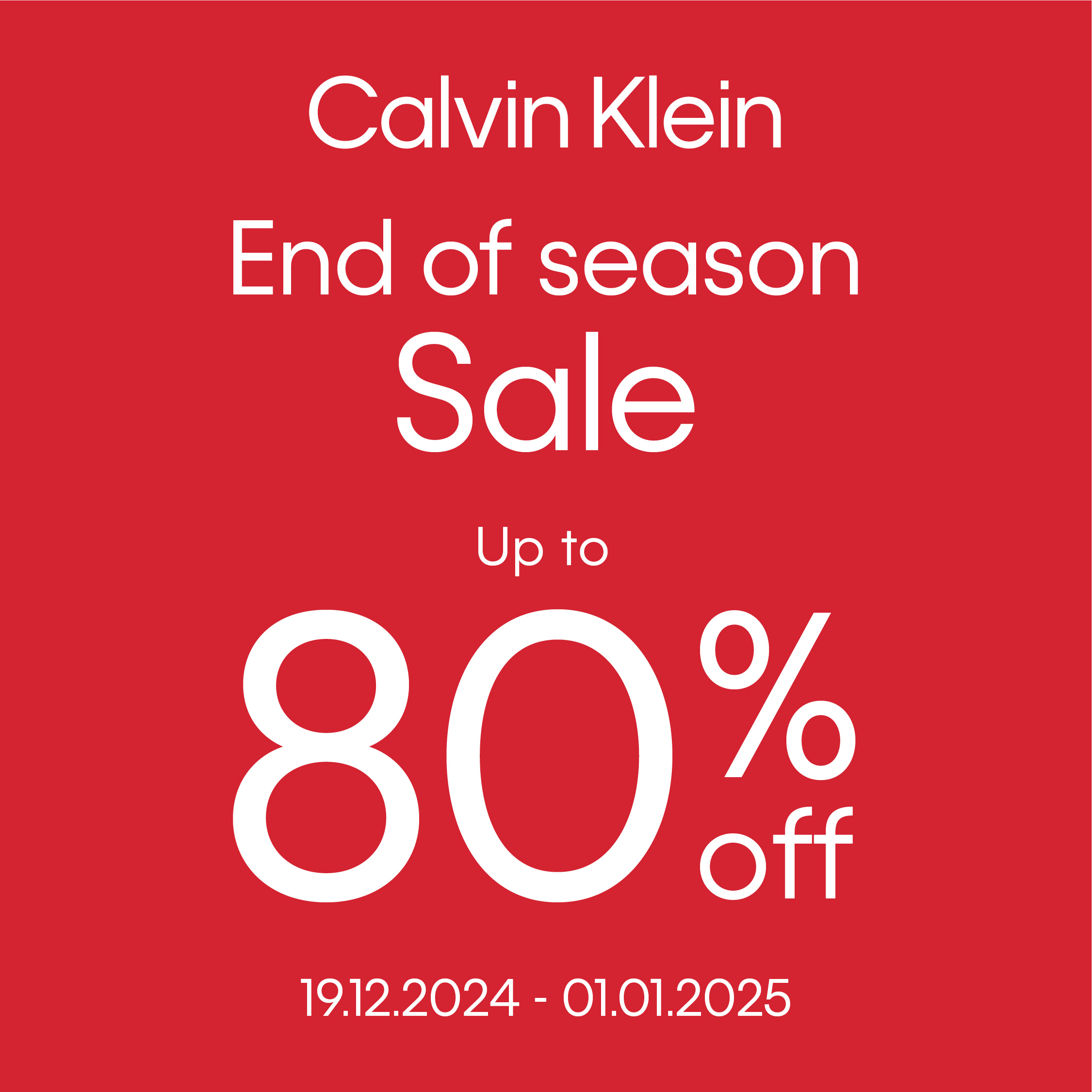 🎄CALVIN KLEIN - END OF SEASON SALE UP TO 80%🎄