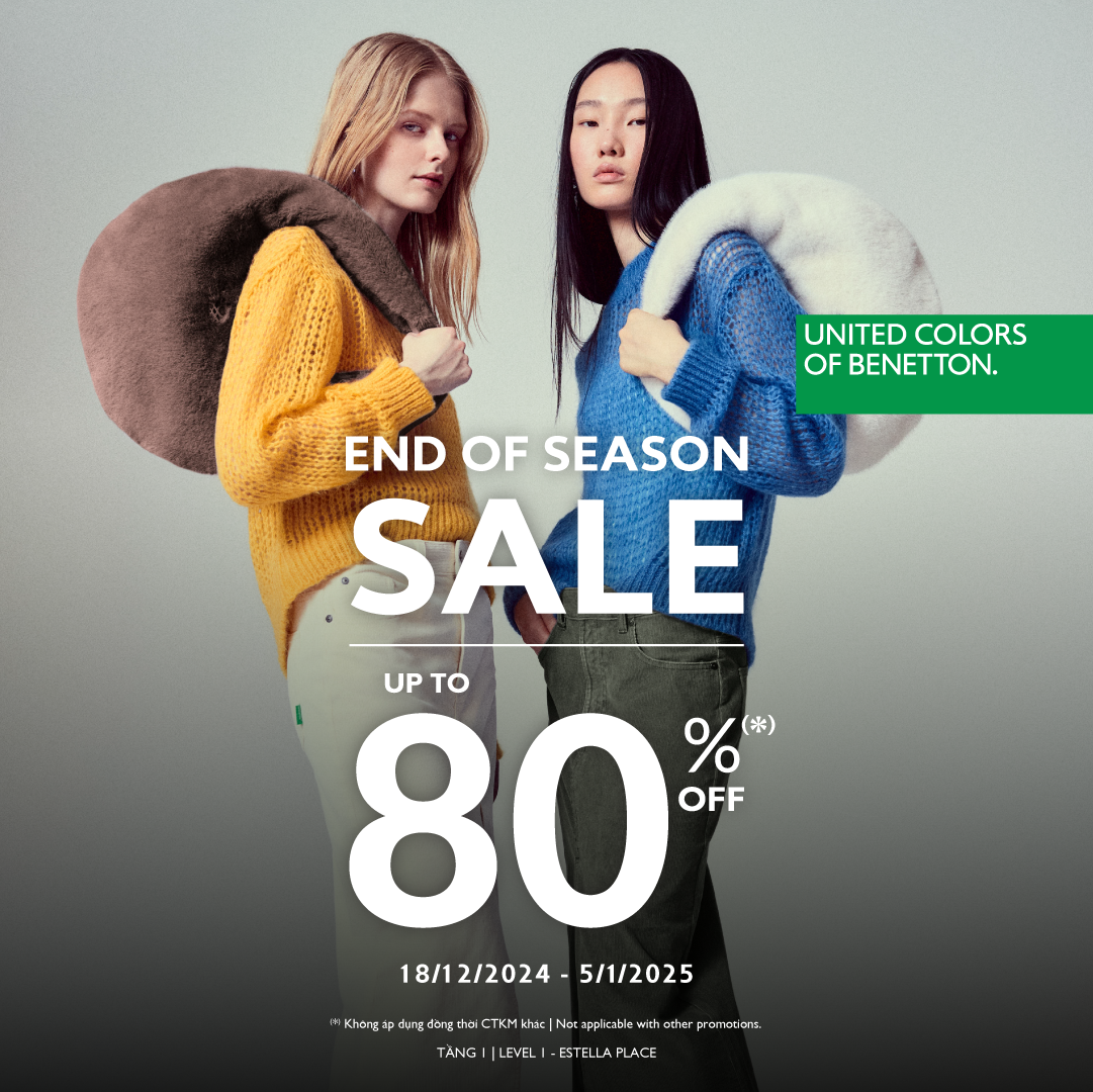 🎉 𝗨𝗡𝗜𝗧𝗘𝗗 𝗖𝗢𝗟𝗢𝗥𝗦 𝗢𝗙 𝗕𝗘𝗡𝗘𝗧𝗧𝗢𝗡 - END OF SEASON SALE UP TO 80% 🎉