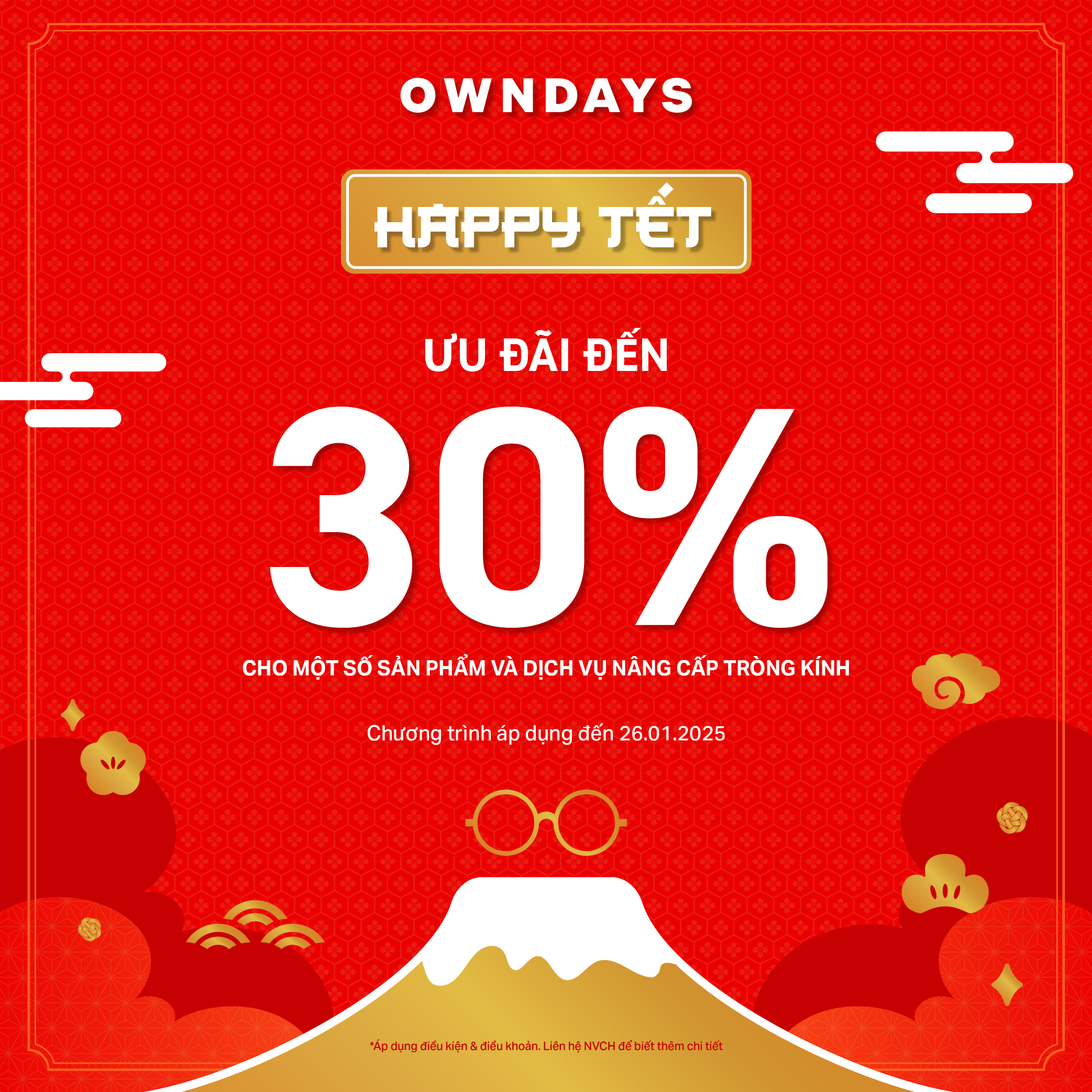 🌸MẮT KÍNH NHẬT BẢN OWNDAYS - HAPPY TẾT - RINH “LỘC” ĐẦU NĂM VỚI ƯU ĐÃI LÊN ĐẾN 30% 🌸