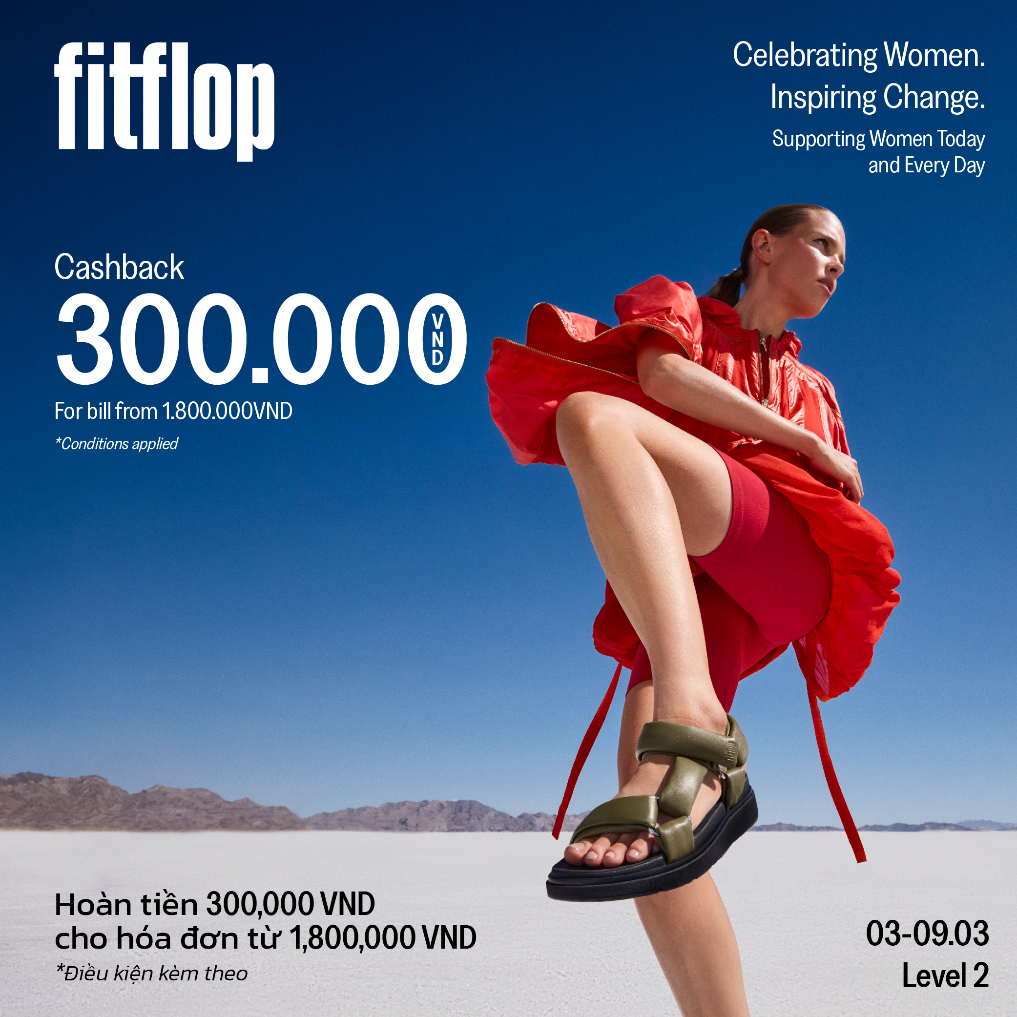 FITFLOP CASHBACK 300.000VND - CELEBRATE WOMEN'S DAY