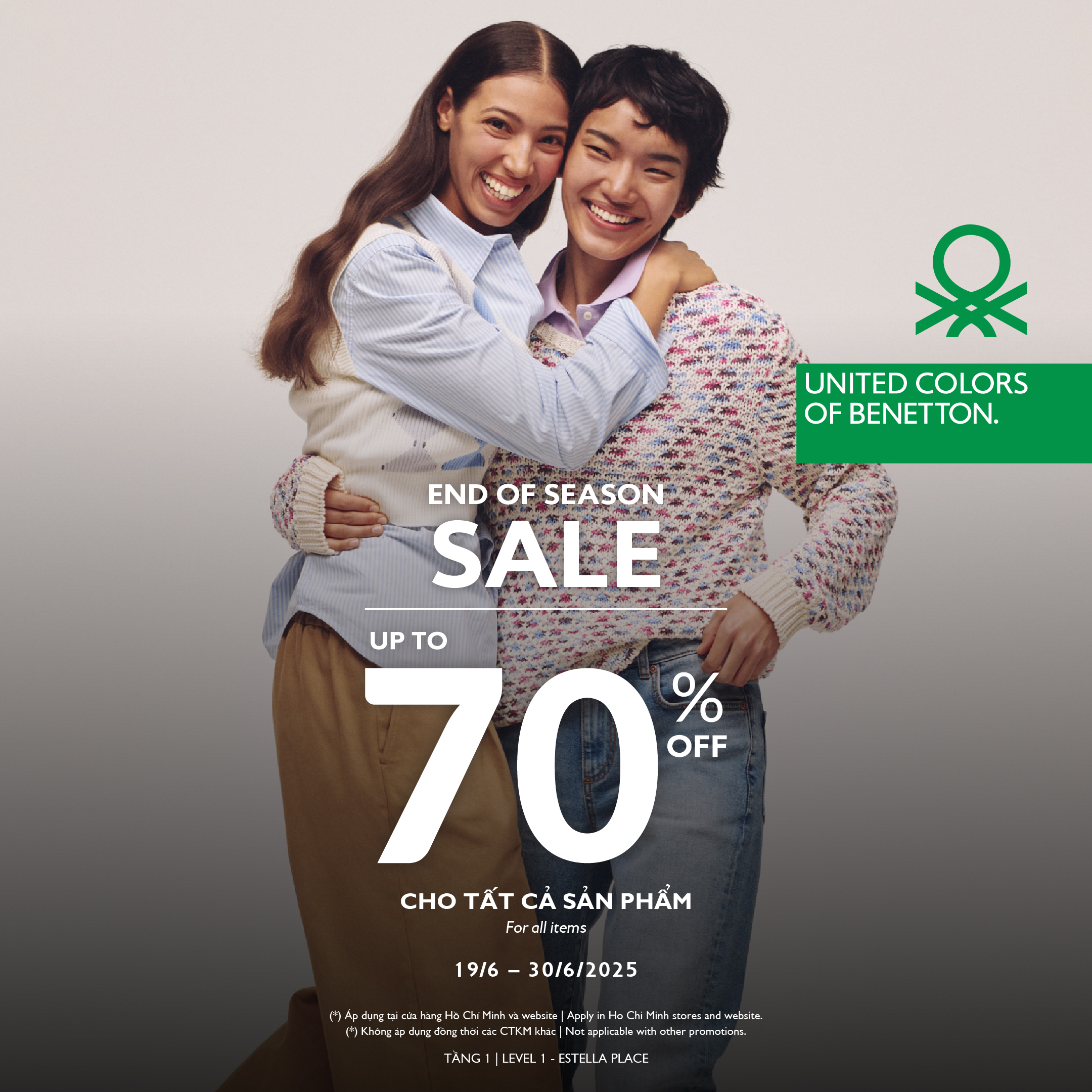 UNITED COLORS OF BENETTON - 𝐄𝐍𝐃 𝐎𝐅 𝐒𝐄𝐀𝐒𝐎𝐍 𝐒𝐀𝐋𝐄 𝐔𝐏 𝐓𝐎 𝟕𝟎% 𝐀𝐋𝐋 𝐈𝐓𝐄𝐌𝐒 🔥