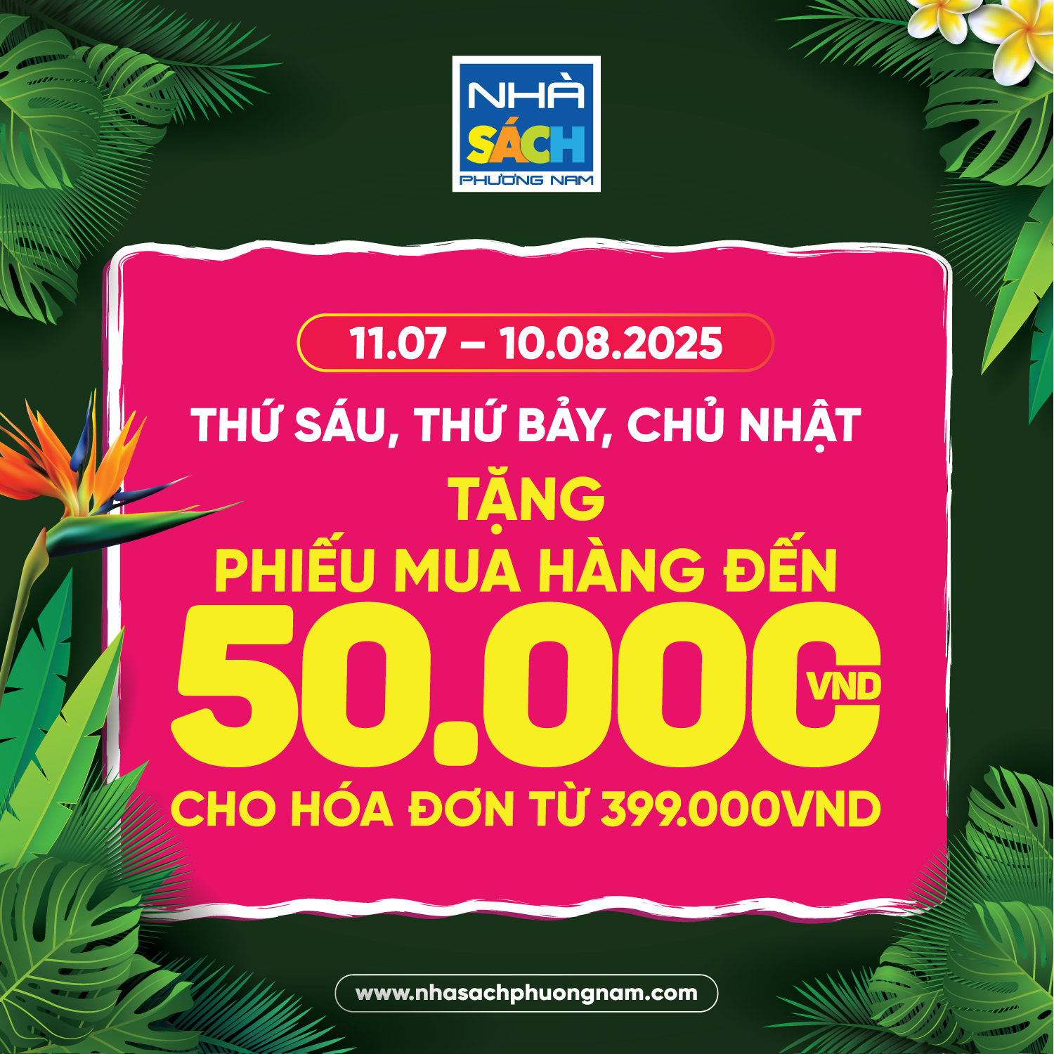 MUA SẮM THẢ GA - NHẬN PHIẾU MUA HÀNG HẤP DẪN TỪ NHÀ SÁCH PHƯƠNG NAM 🎁