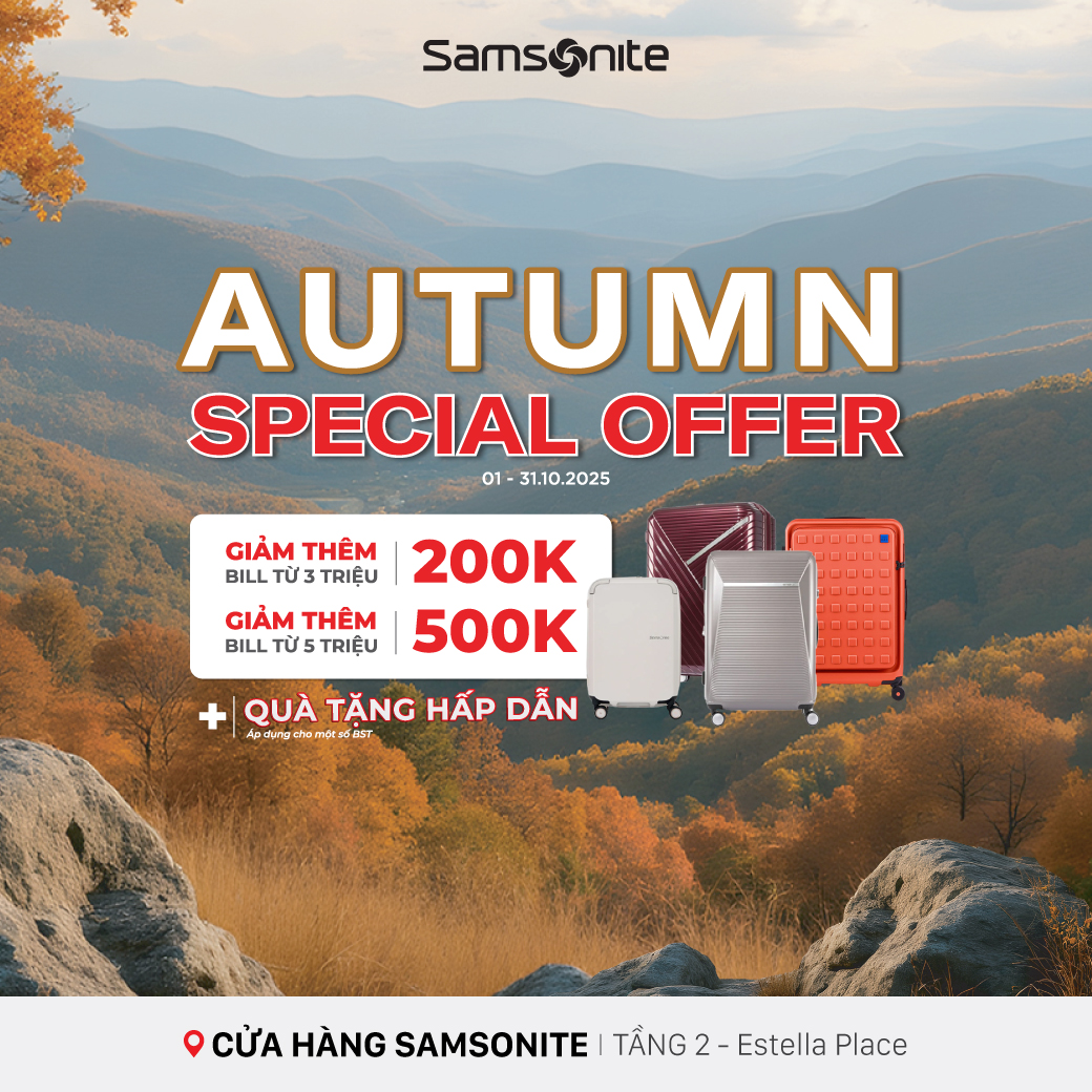 🍂 AUTUMN OFFERS - OWN 𝐒𝐚𝐦𝐬𝐨𝐧𝐢𝐭𝐞 SUITCASES, BACKPACKS, HANDBAGS AT THE SPECIAL PRICE!