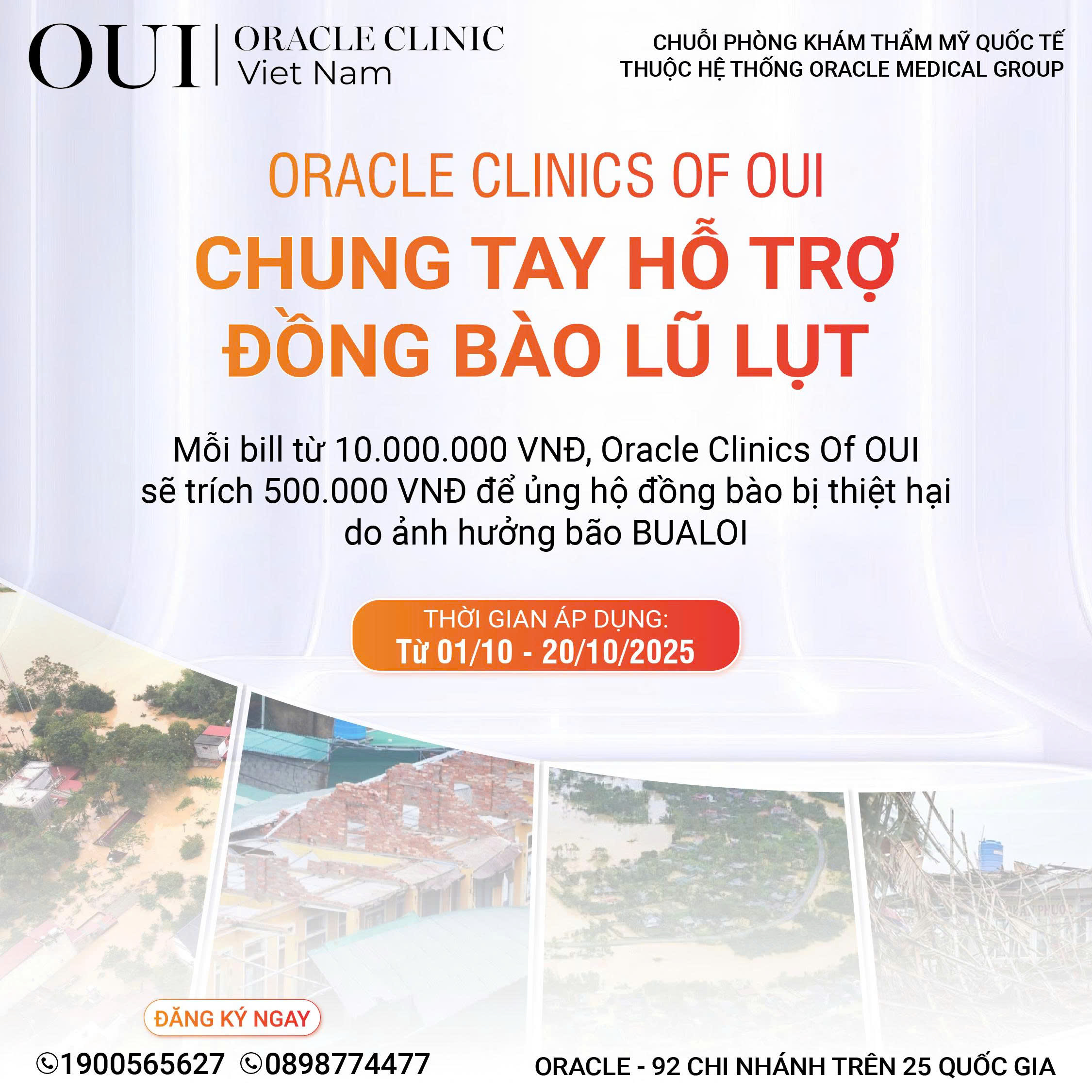 ORACLE CLINICS OF OUI – CHUNG TAY HỖ TRỢ ĐỒNG BÀO BÃO LỤT