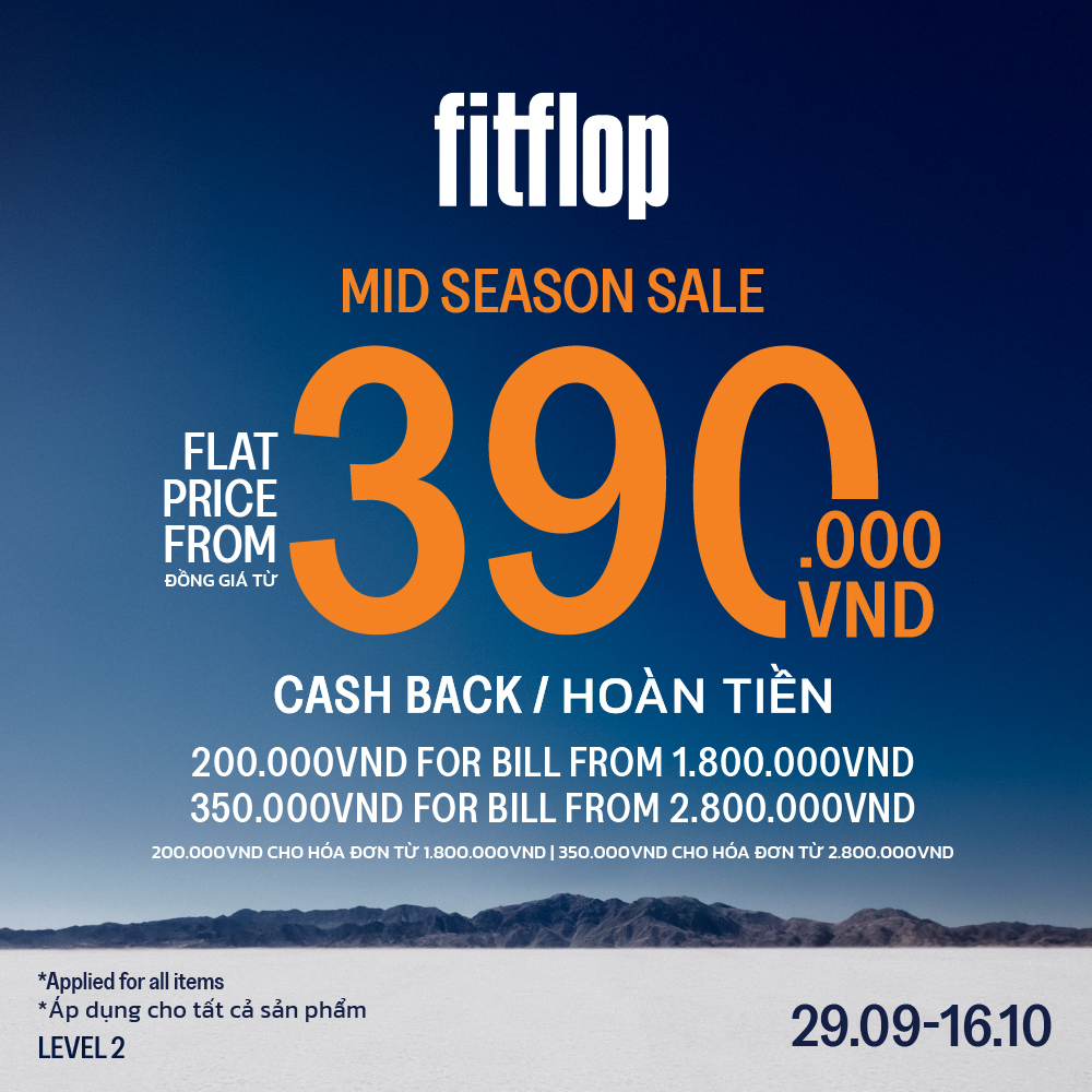 MID SEASON SALE vẫn đang bùng nổ tại FitFlop!