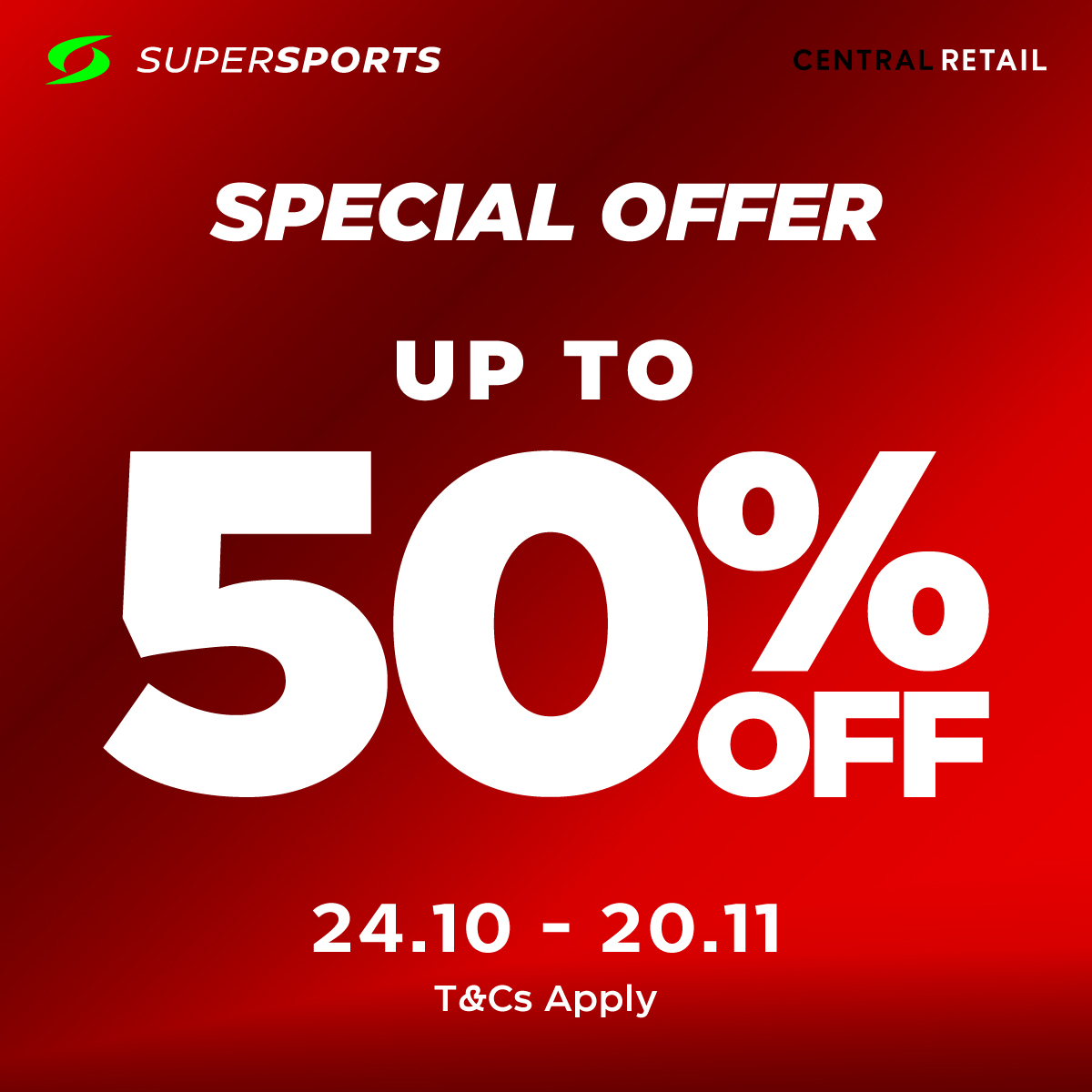 🏷️ PROMOTION - UP TO 50% OFF AUTHENTIC SPORTS PRODUCTS AT SUPERSPORTS!