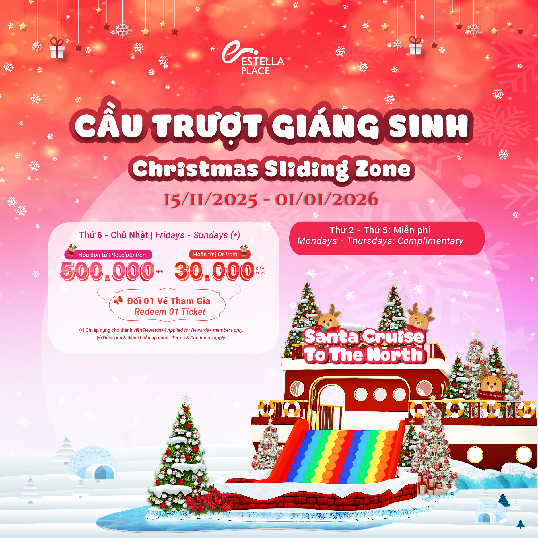 🌈CẦU TRƯỢT GIÁNG SINH – LUNG LINH SẮC MÀU🌈