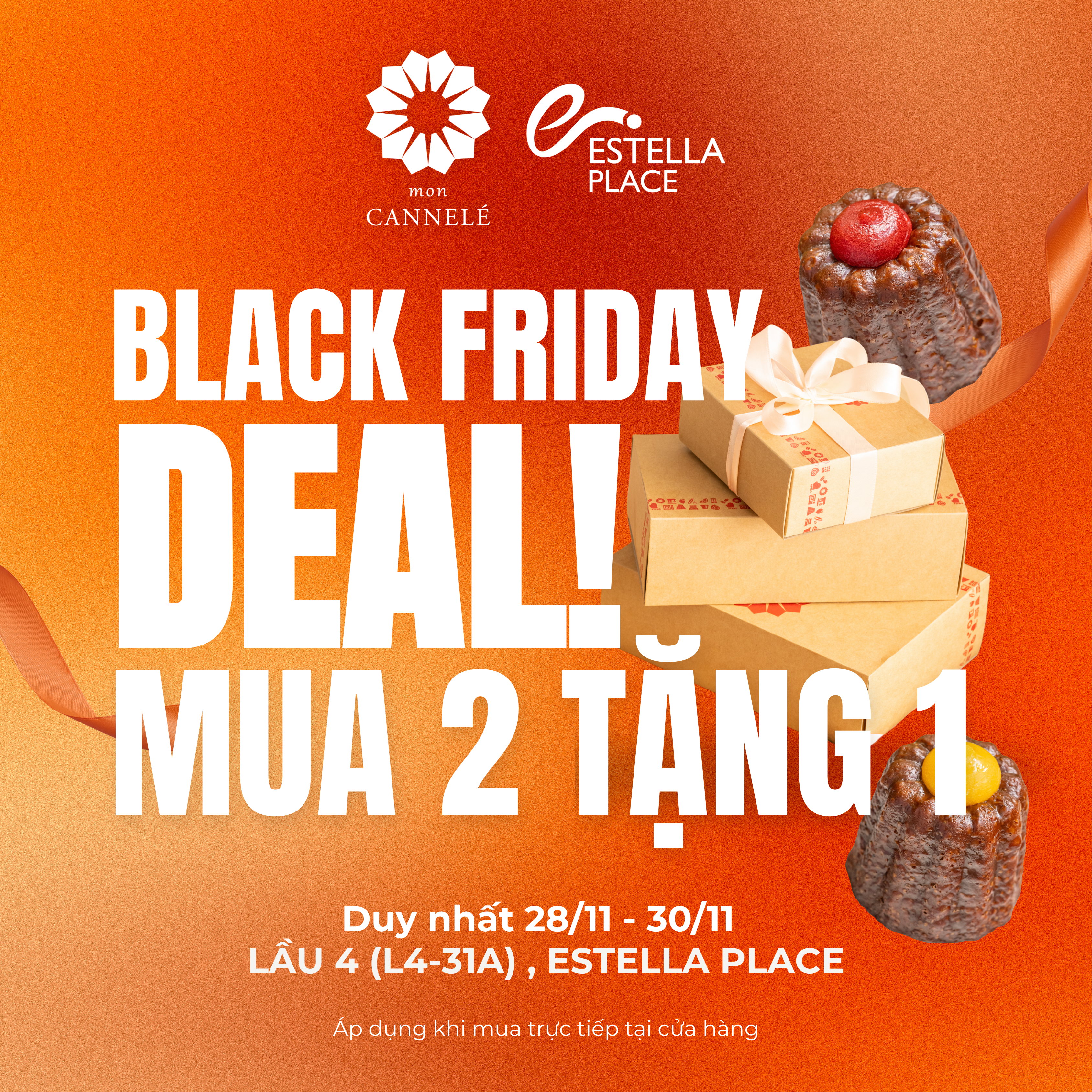 BLACK FRIDAY: MUA 2 TẶNG 1 TỪ 28–30/11 TẠI ESTELLA PLACE 🖤🔥