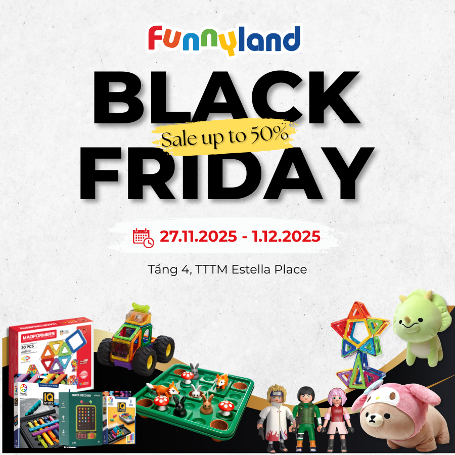 🖤🛍️ BLACK FRIDAY – SALE LỚN NHẤT NĂM TẠI FUNNYLAND! 🎉