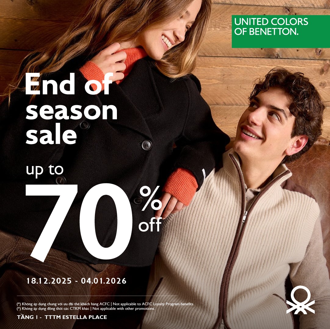 ACFC X BENETTON - 𝐄𝐍𝐃-𝐎𝐅-𝐒𝐄𝐀𝐒𝐎𝐍 𝐒𝐀𝐋𝐄 𝐔𝐏 𝐓𝐎 𝟕𝟎%