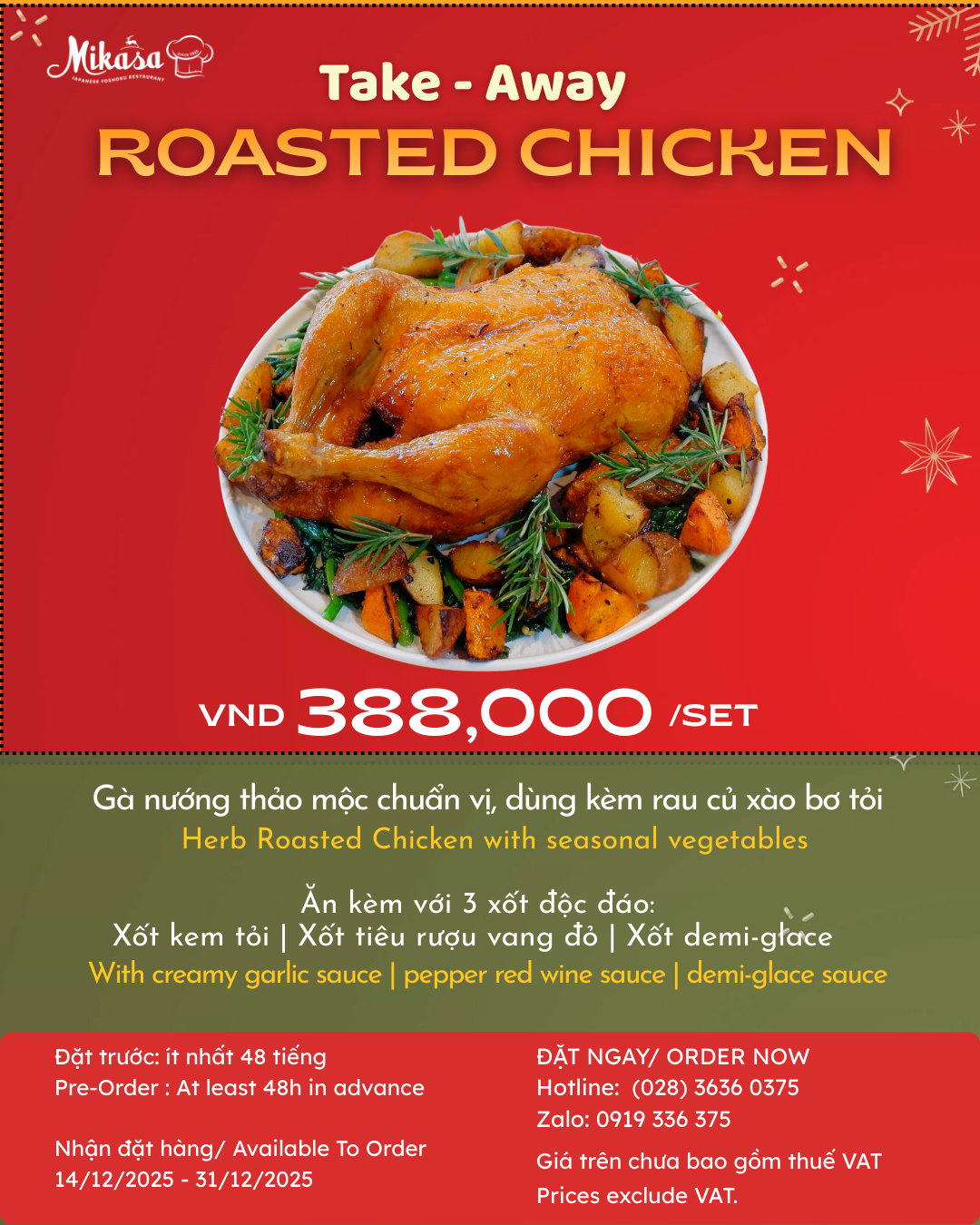 🍗 A COMPLETE CHRISTMAS FEAST – NO COOKING REQUIRED WITH MIKASA