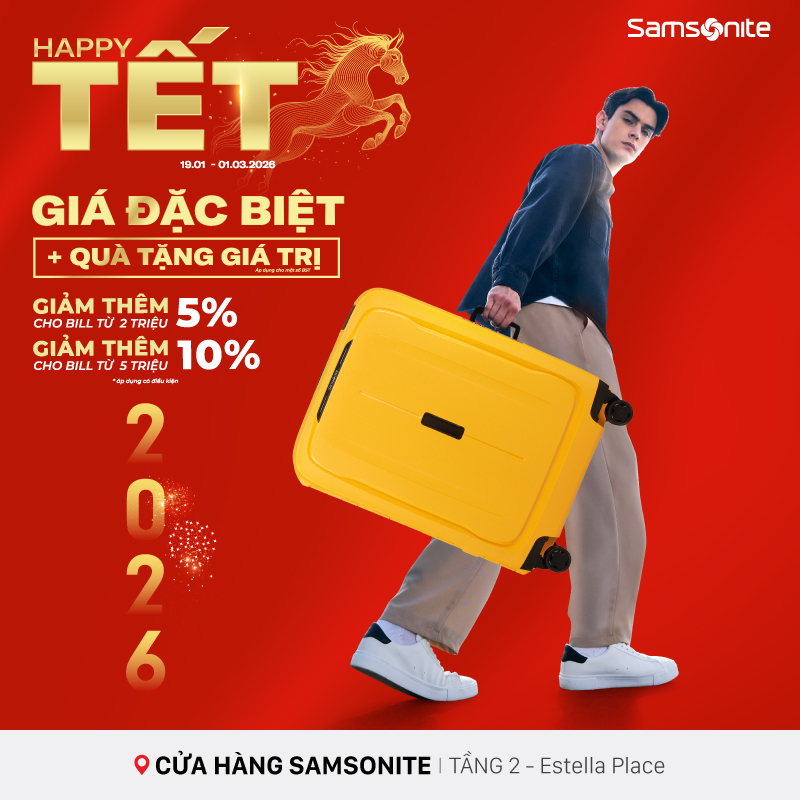 🌸 RỘN RÀNG ĐÓN TẾT CÙNG 𝐒𝐚𝐦𝐬𝐨𝐧𝐢𝐭𝐞 với nhiều ưu đãi hấp dẫn cho các sản phẩm vali, balo, túi xách... Ra mắt nhiều bộ sưu tập mới cùng hàng trăm quà tặng du lịch 🎁