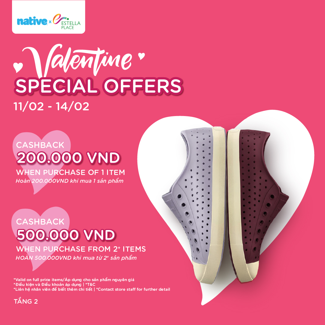 💘 NATIVESHOES - VALENTINE SPECIAL OFFERS - 11/02 – 14/02