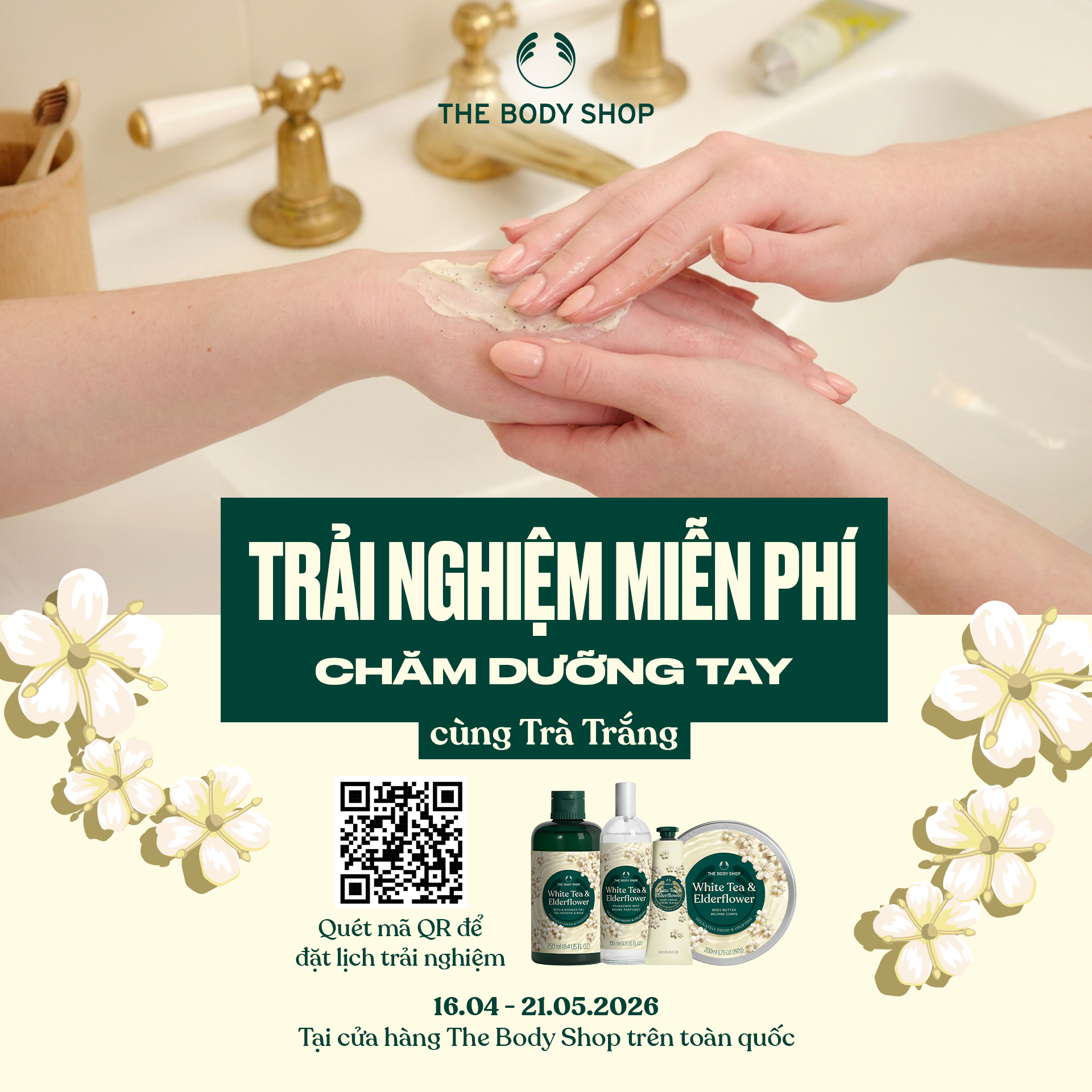 TRẢI NGHIỆM DƯỠNG TAY MIỄN PHÍ CÙNG THE BODY SHOP 🌿