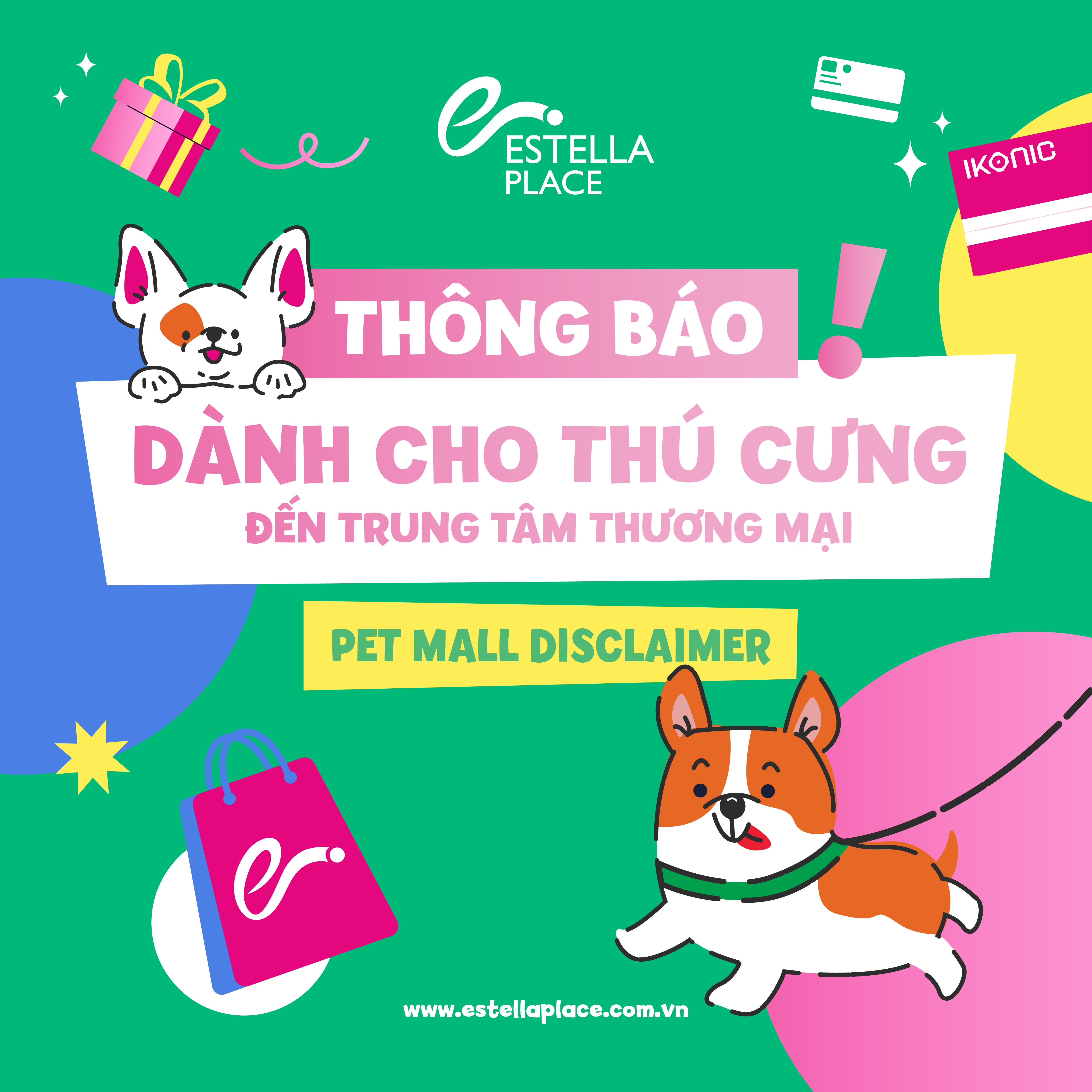 THÔNG BÁO DÀNH CHO THÚ CƯNG VÀO TRUNG TÂM THƯƠNG MẠI